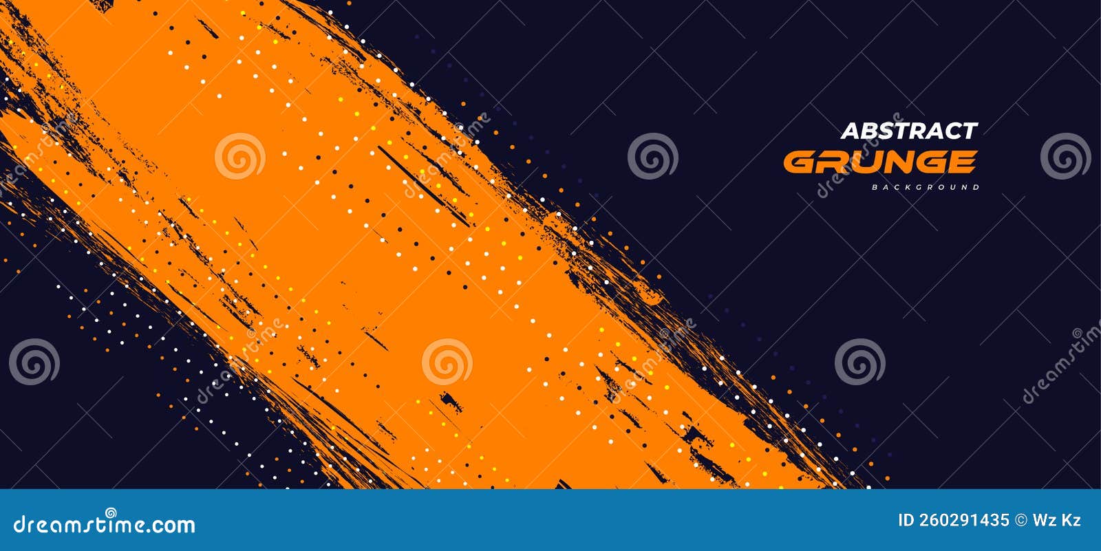 Abstract Blue and Orange Grunge Background Stock Vector Illustration