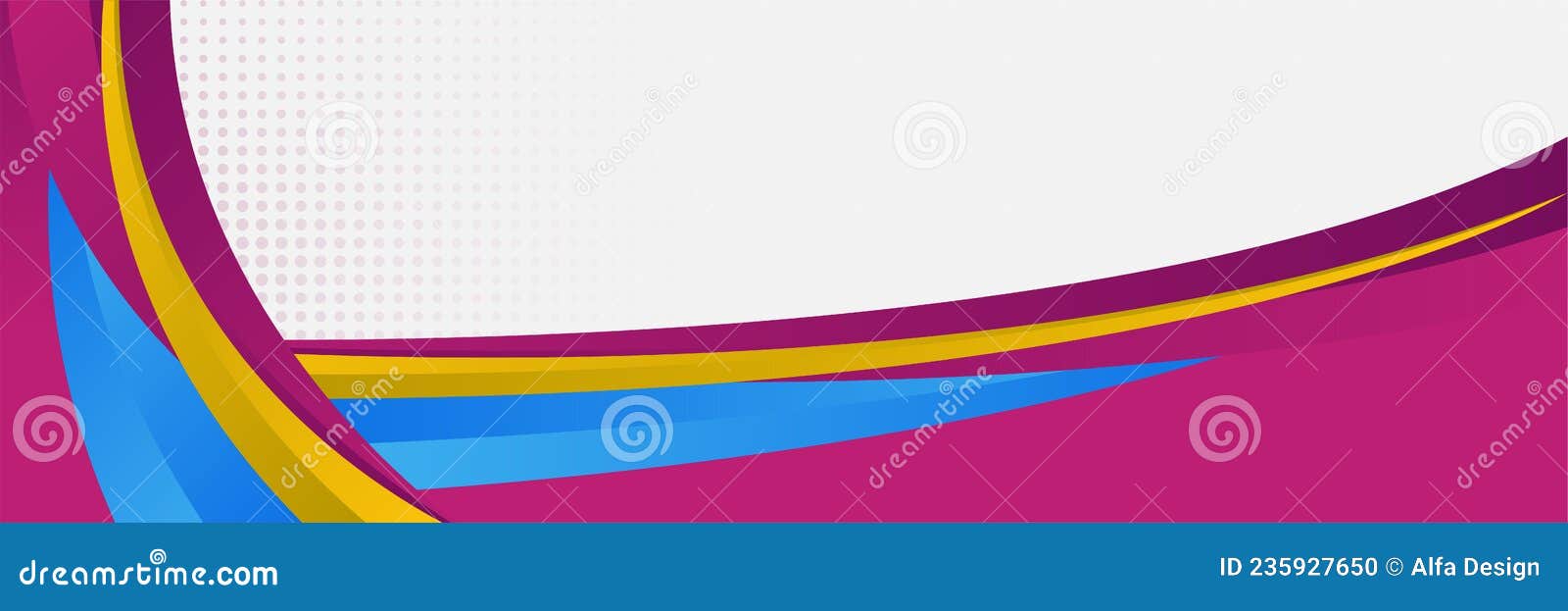 Abstract Blue Orange Pink Banner Background. Vector Abstract Graphic