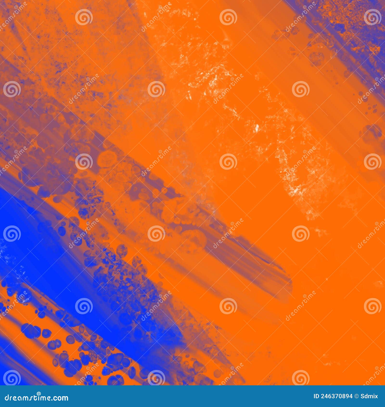 Abstract Blue Orange Paint Background. Vector Illustration Design Stock