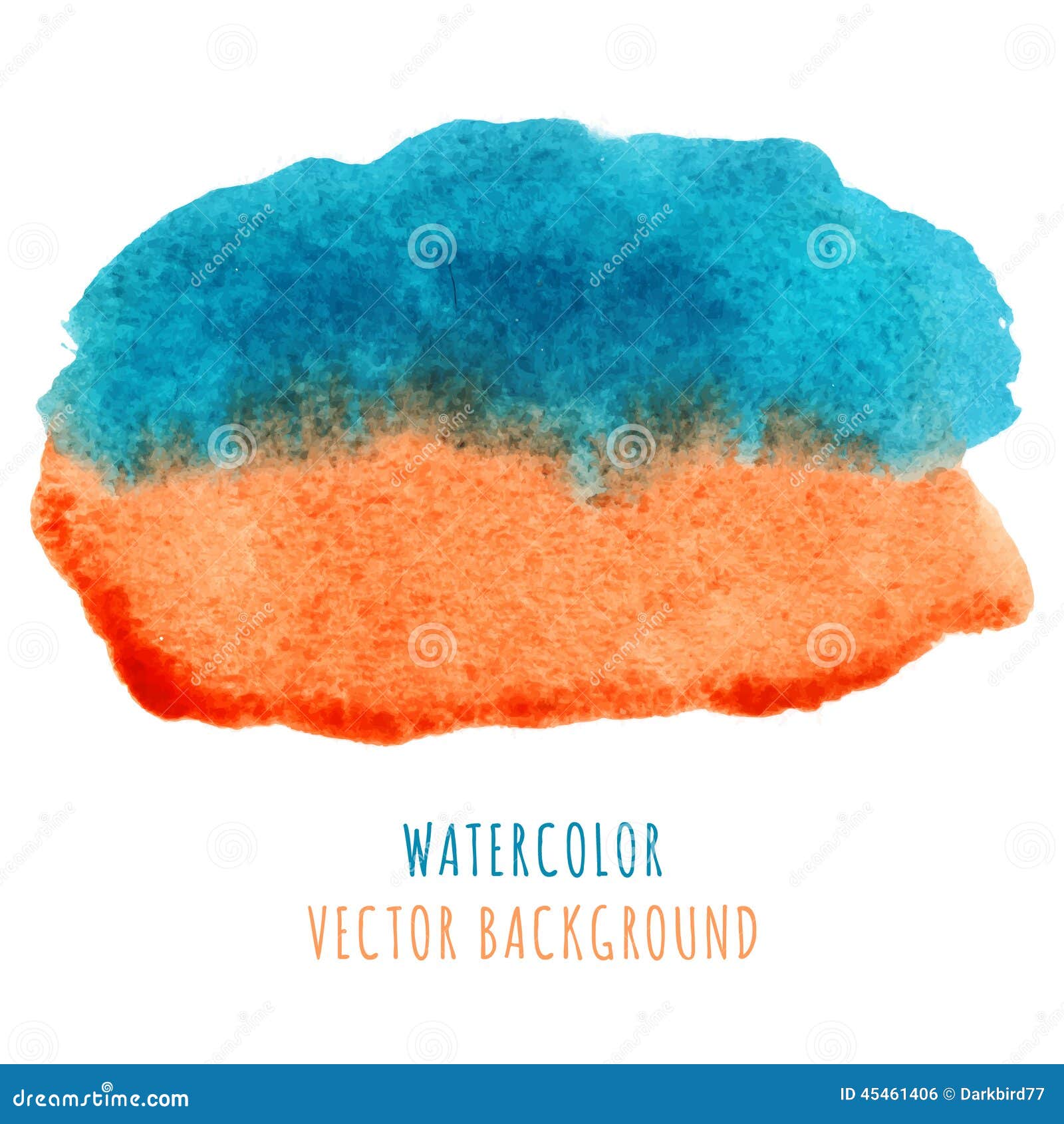 Abstract Blue and Orange Watercolor Background Stock Photo Image of