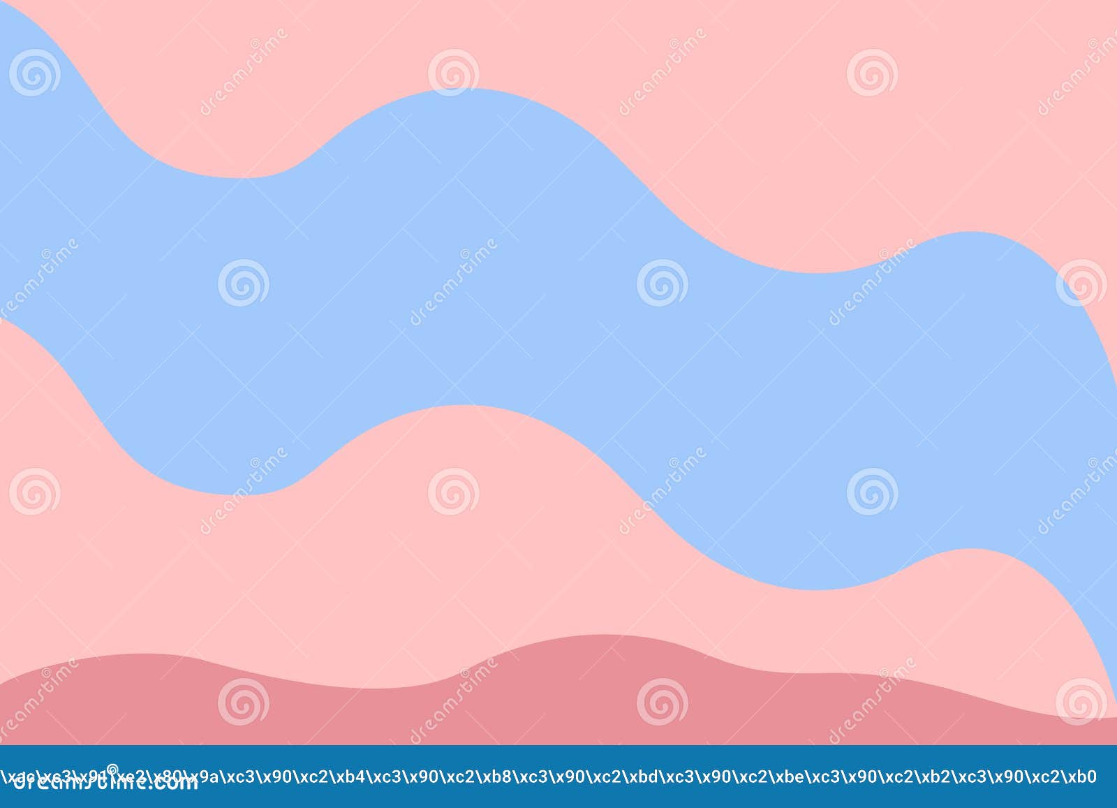 Abstract Blue and Pink Background with Waves Stock Vector