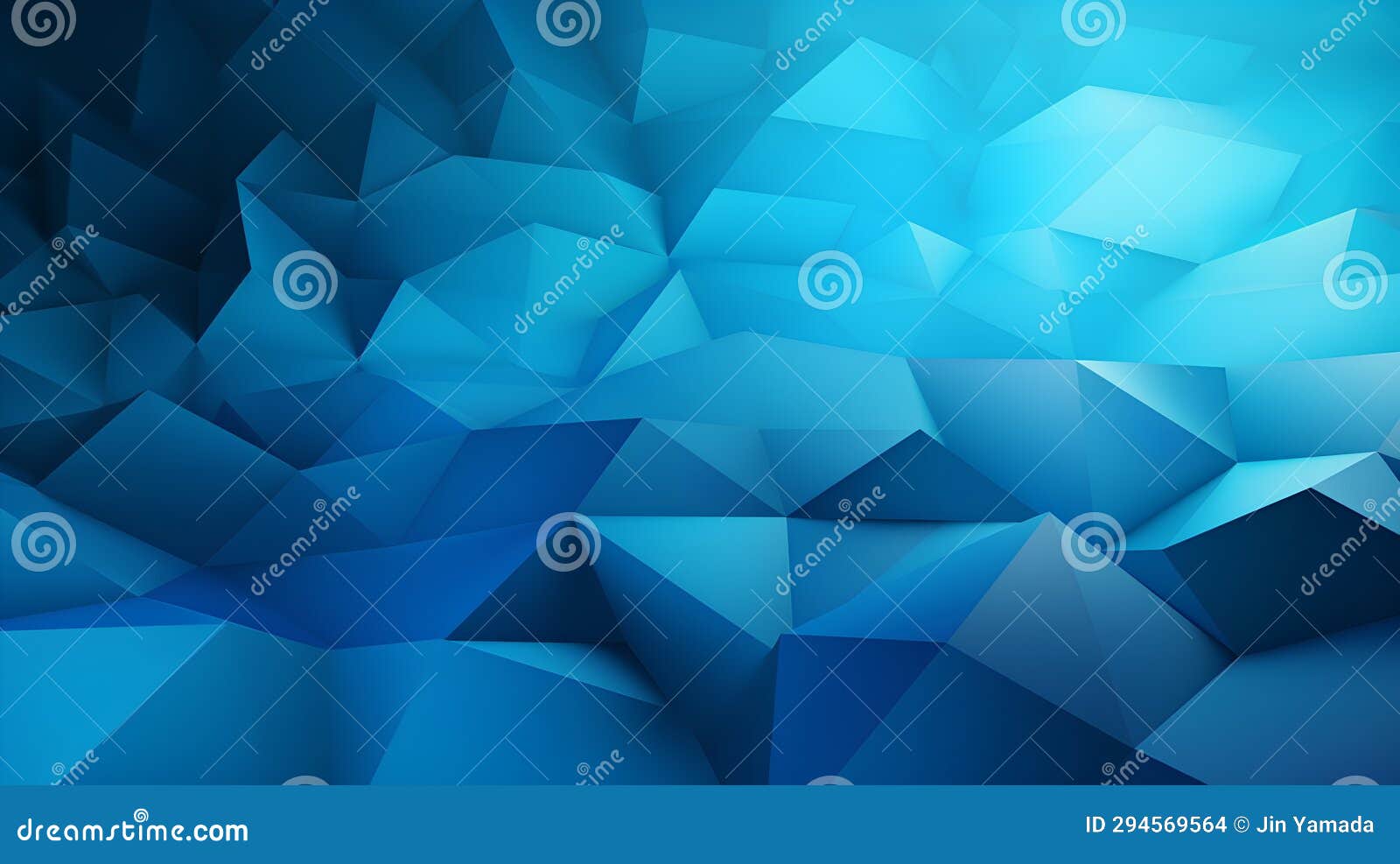 Abstract Blue Polygonal Background. Low Poly Style. Vector Illustration