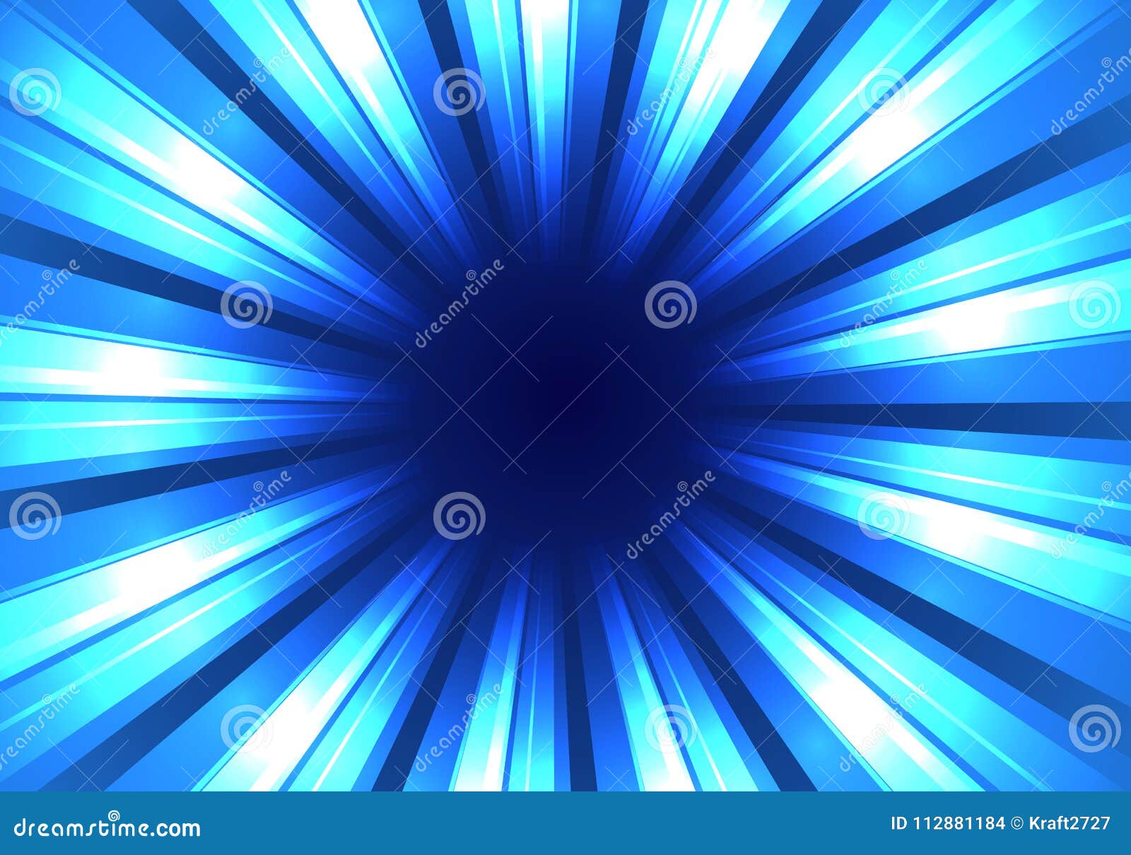 Abstract Blue Radial Background Stock Vector Illustration of radiance