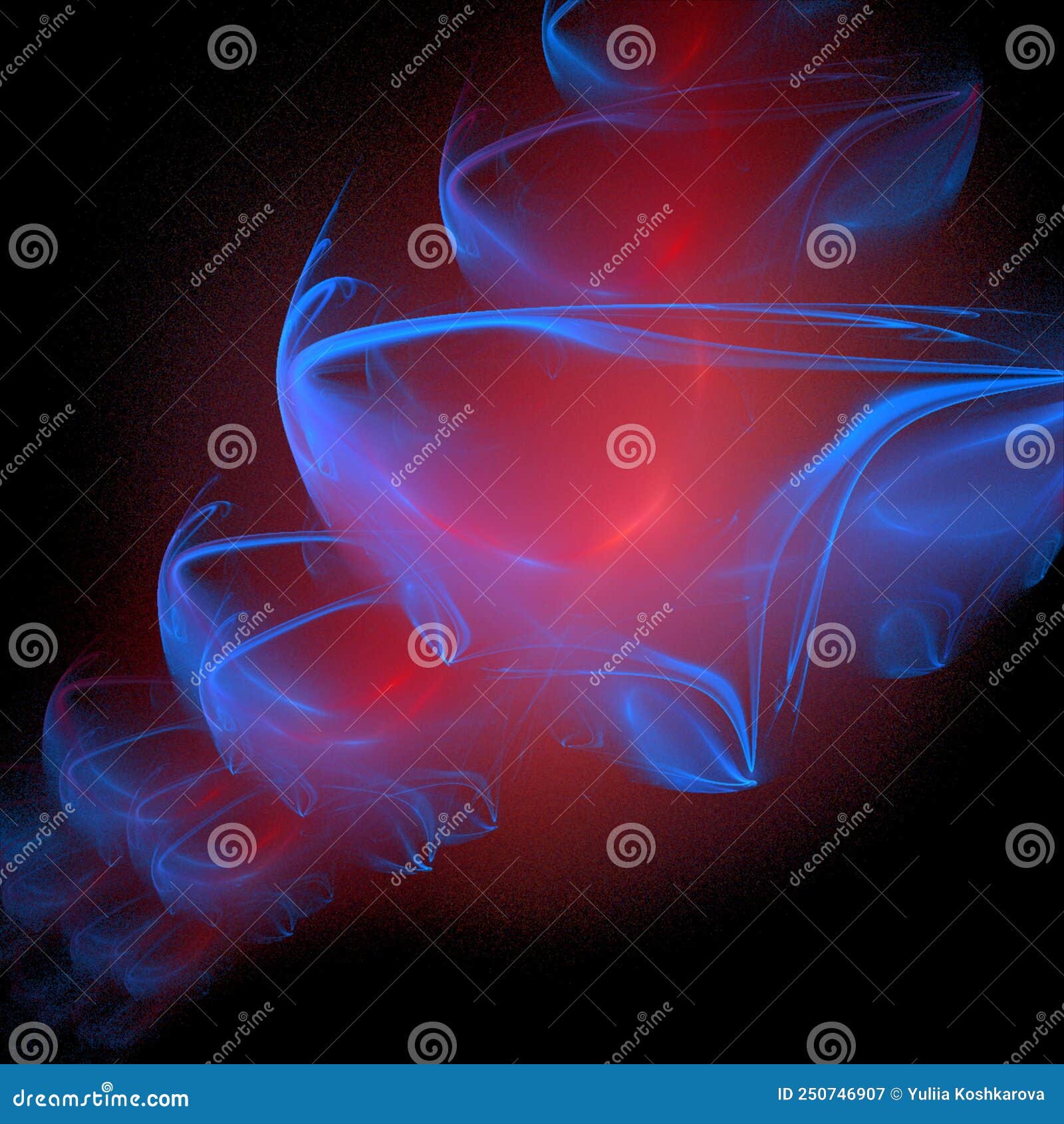 Abstract Bluered Bright Pattern on Black, Color Graphics, Background