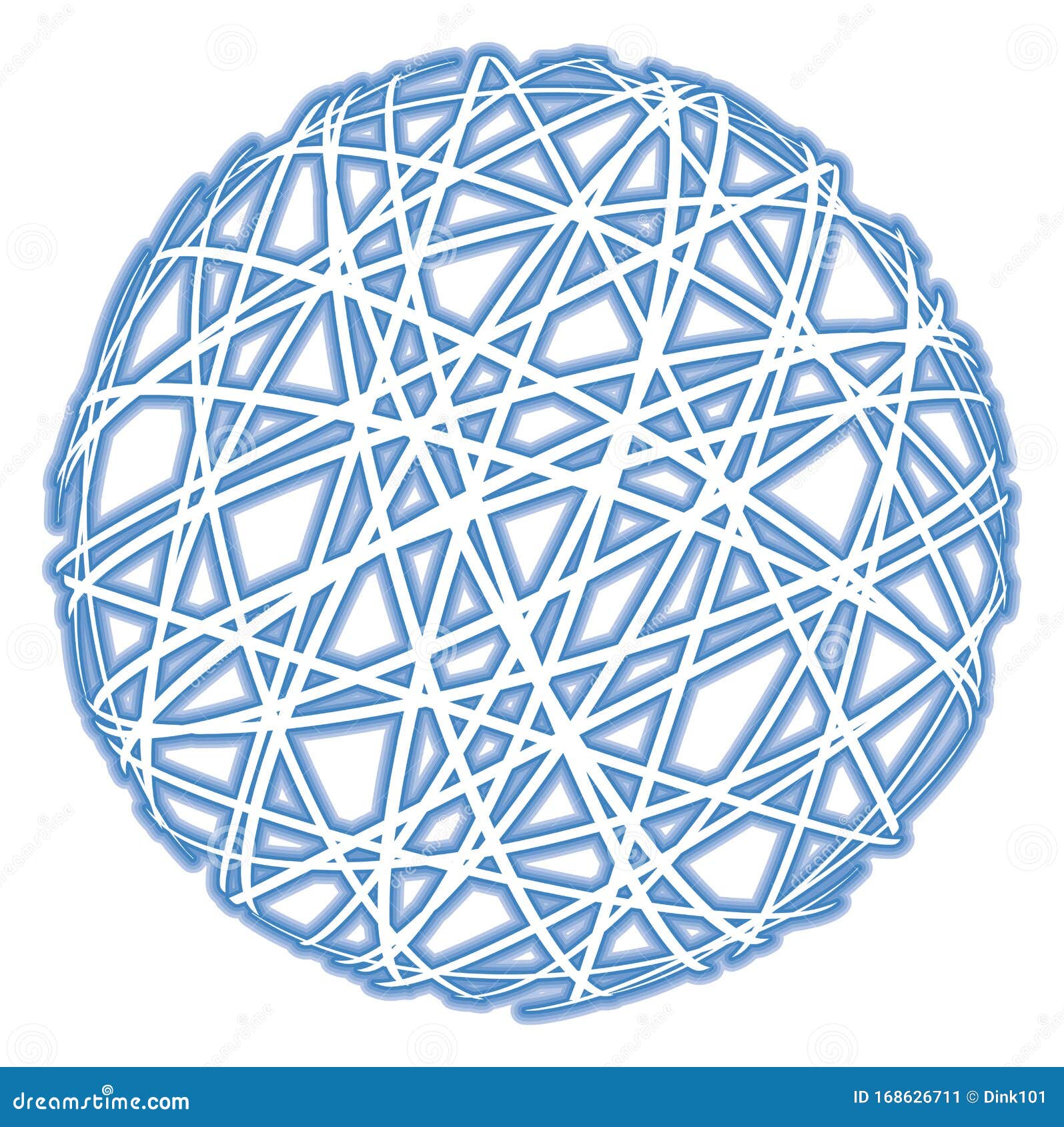 Abstract blue sphere stock vector. Illustration of decoration 168626711