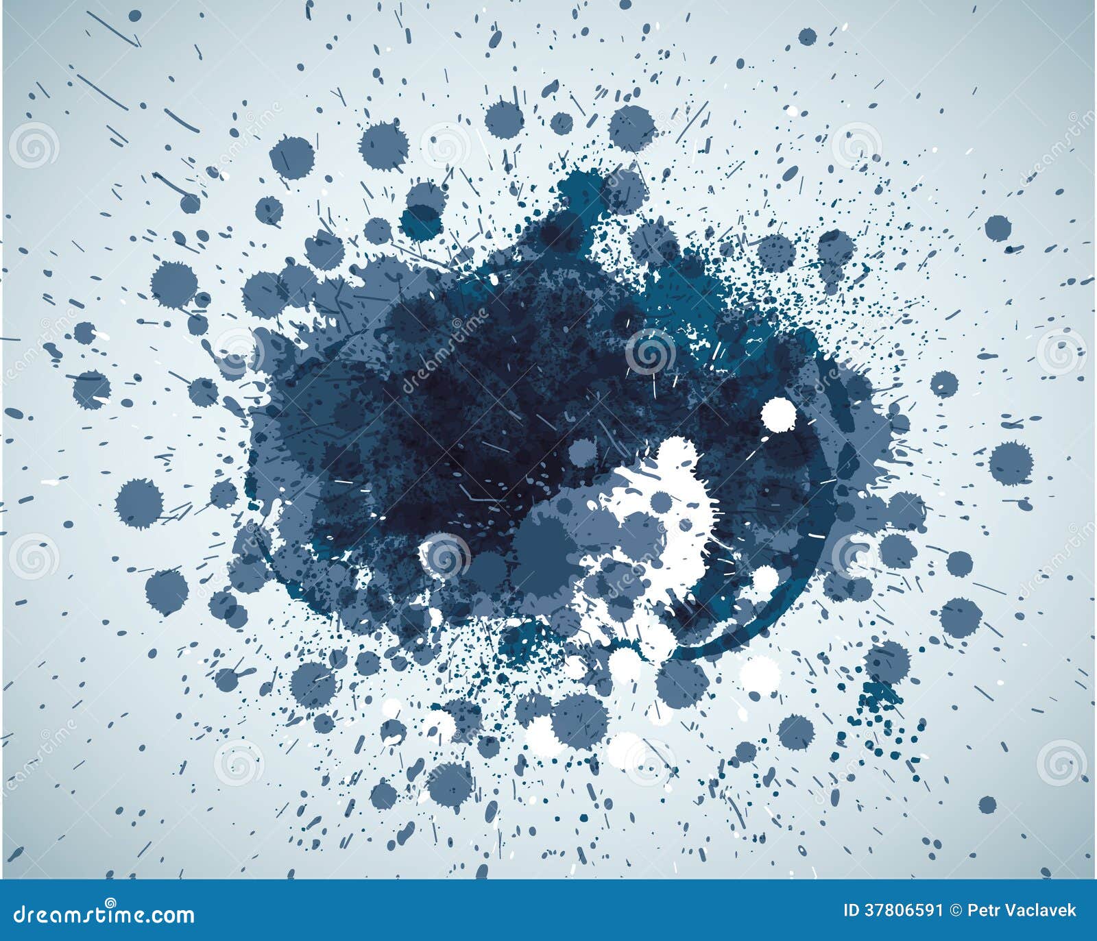 Abstract Blue Spots Background with Place for Your Text Stock Vector ...