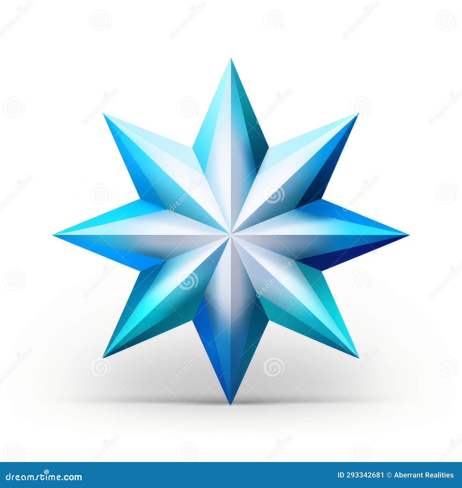 An Abstract Blue Star on a White Background Stock Illustration Illustration of abstract