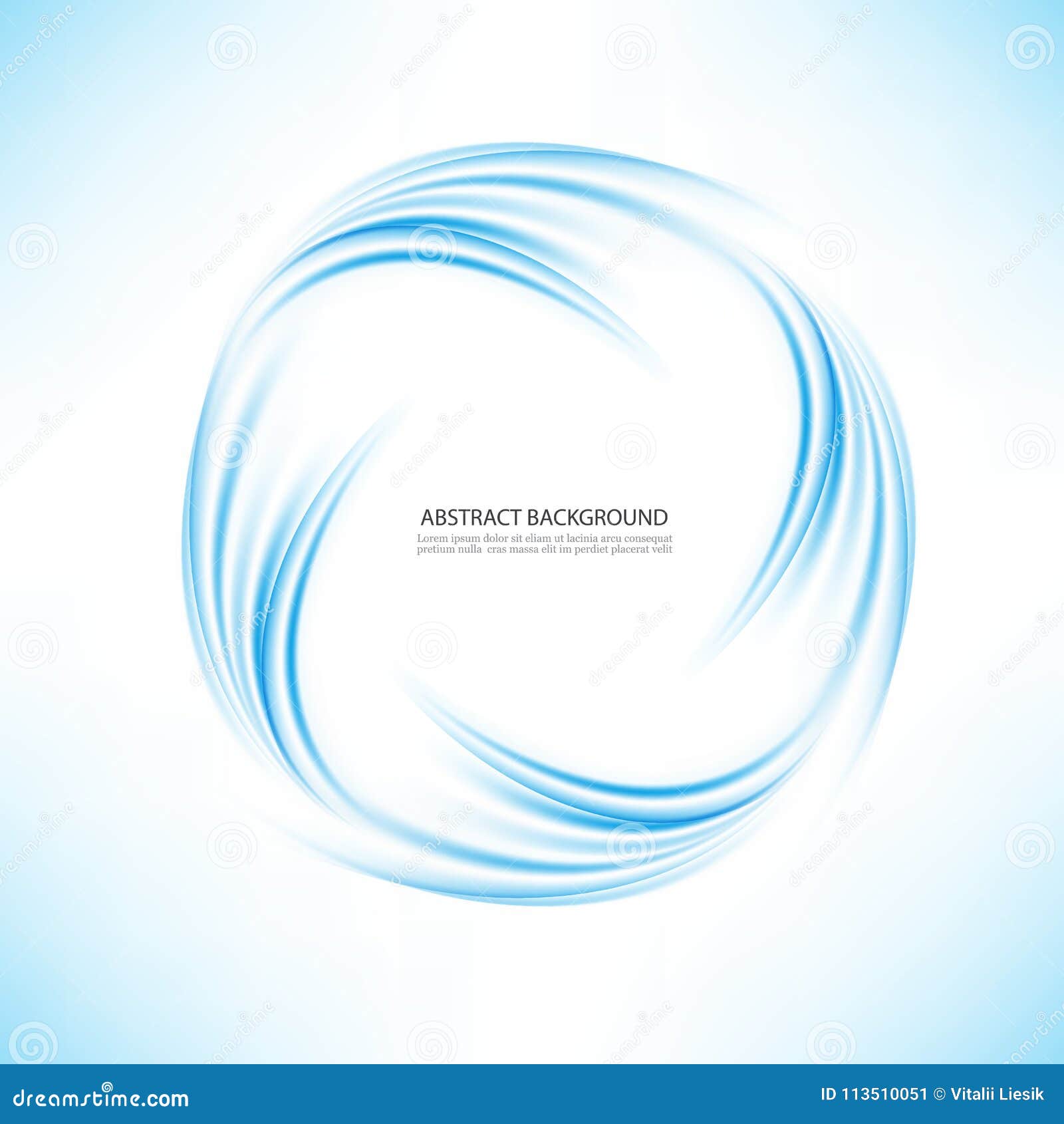 abstract blue swirl circle