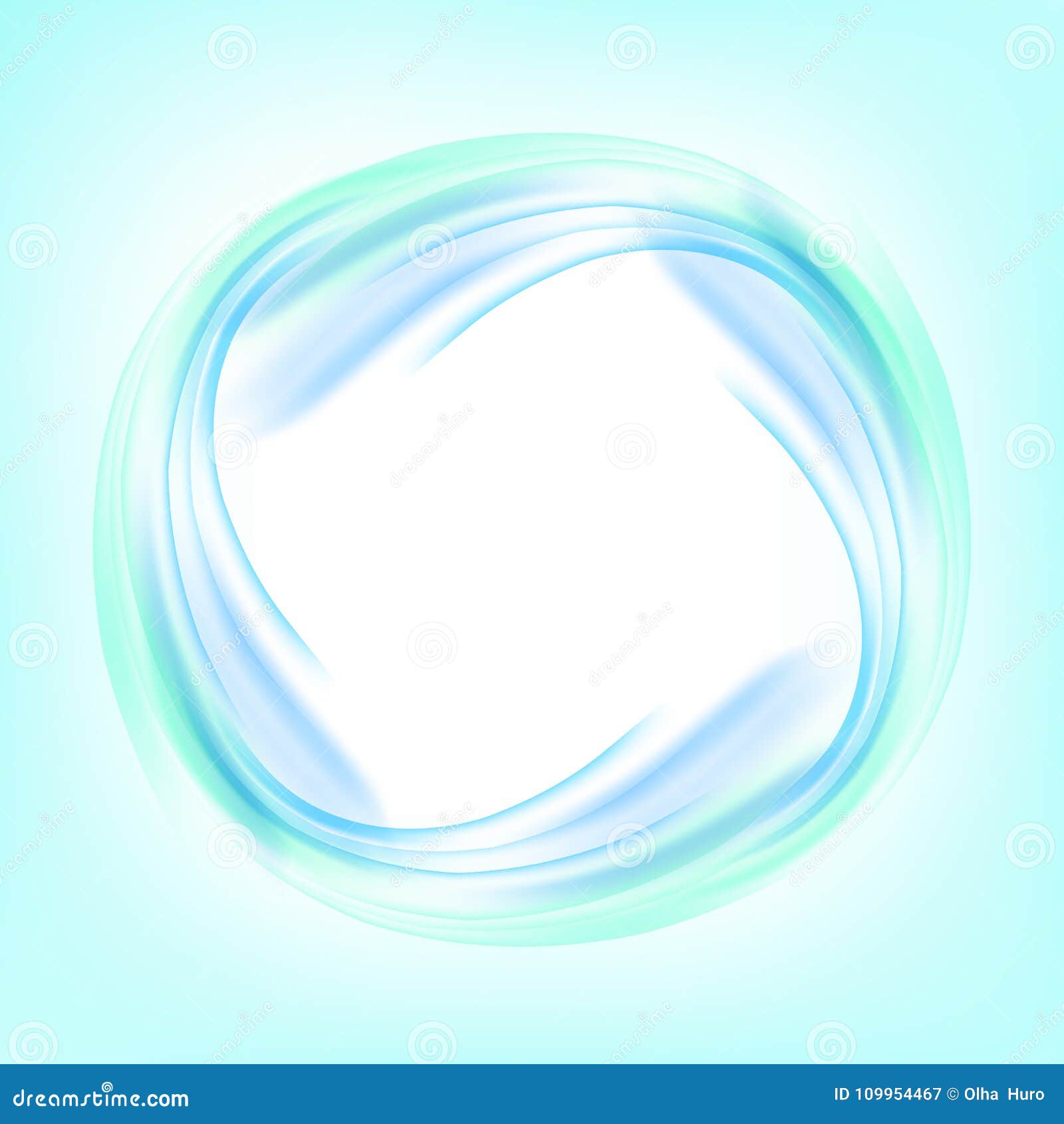 abstract blue swirl circle