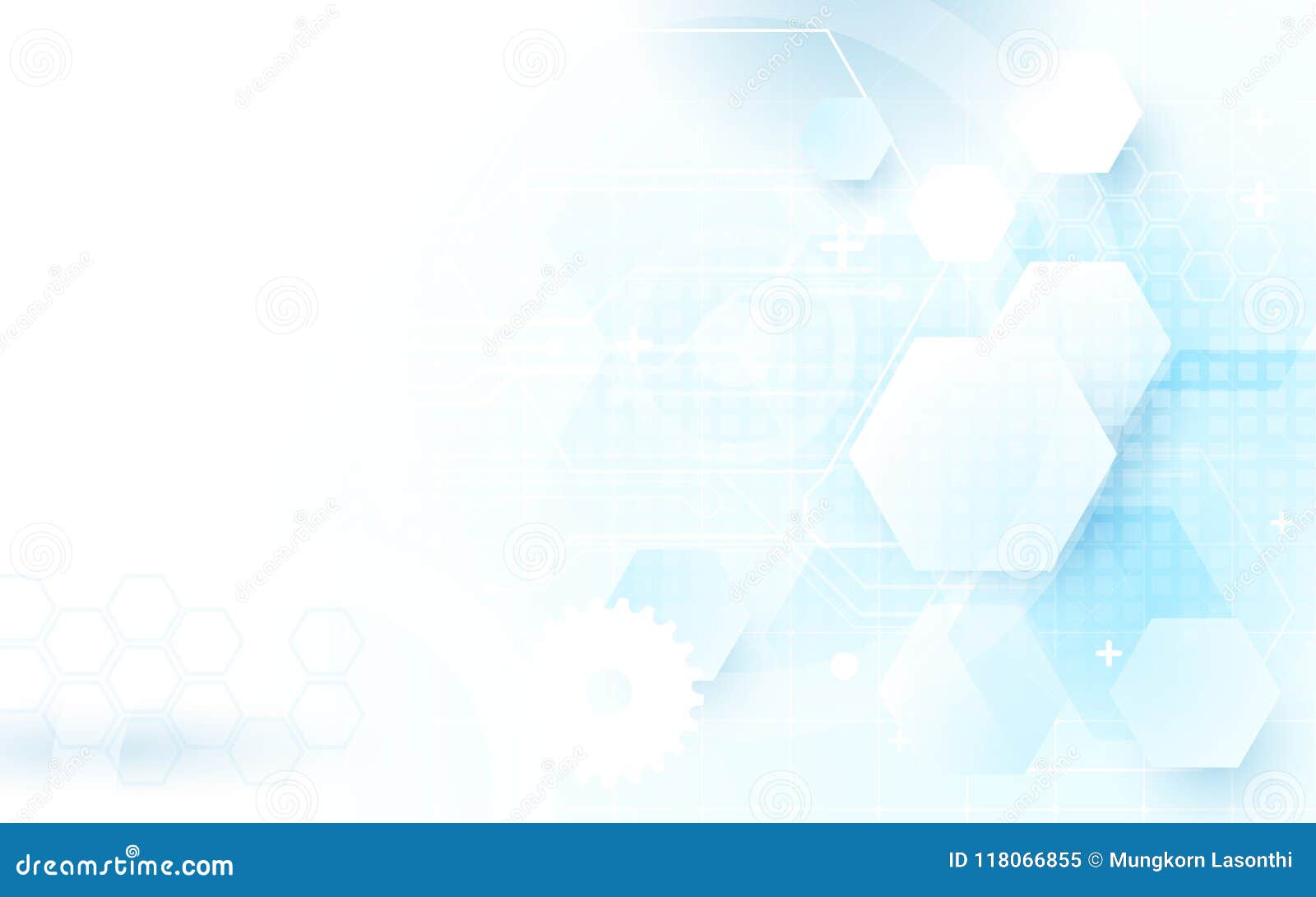 abstract blue technology digital hi tech hexagons concept background.