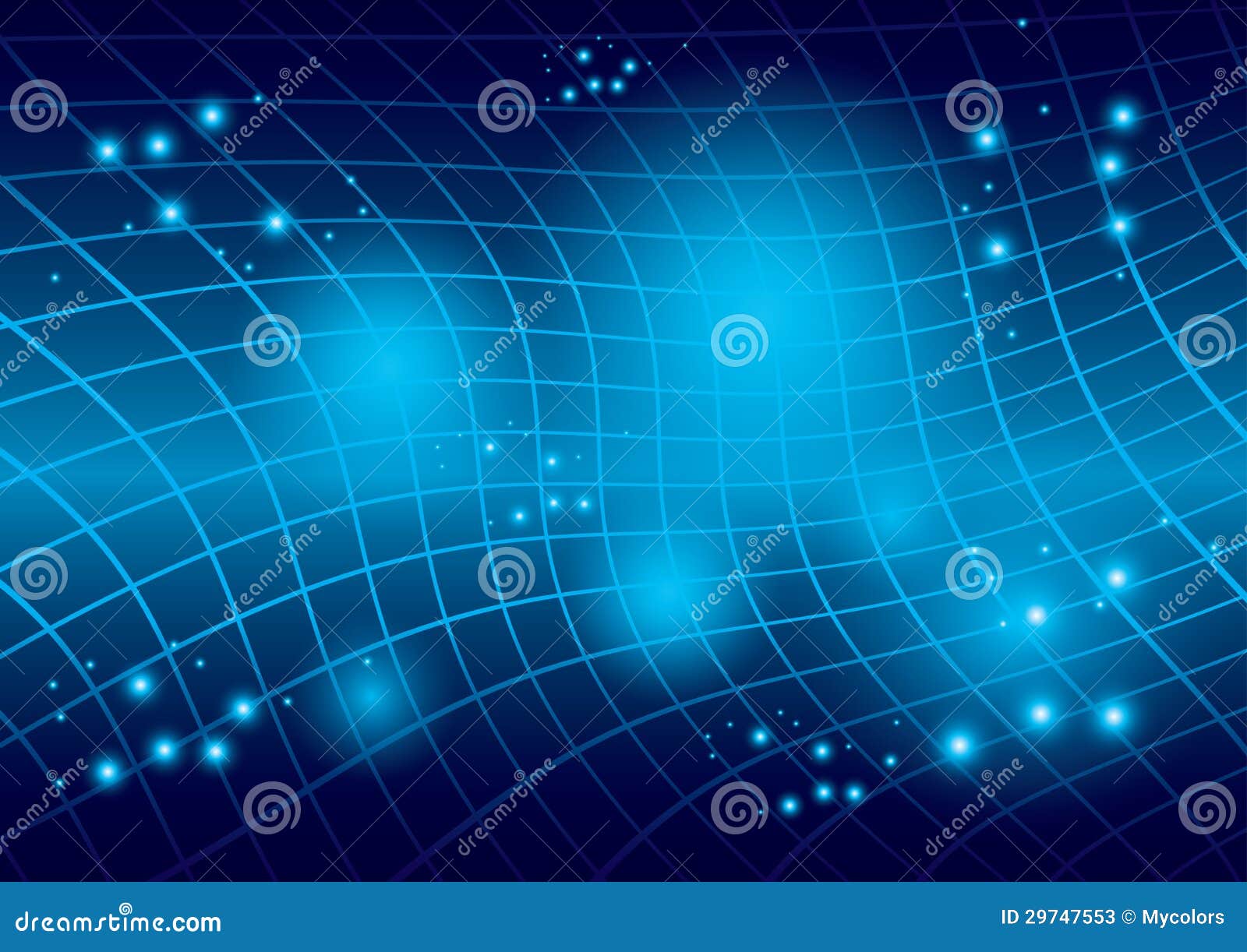 abstract blue warped background - 