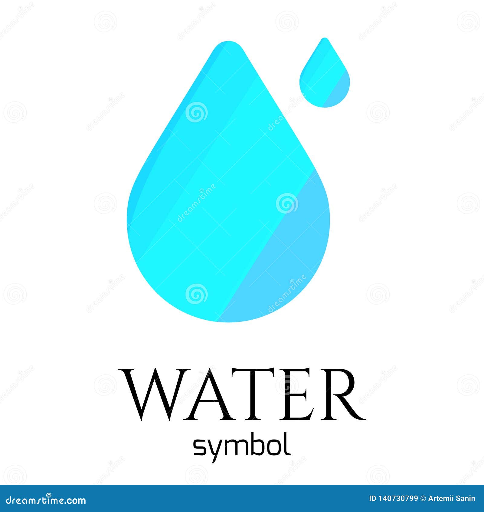 Abstract Blue Water Drop Symbol. Vector Creative Concept. Stock Vector