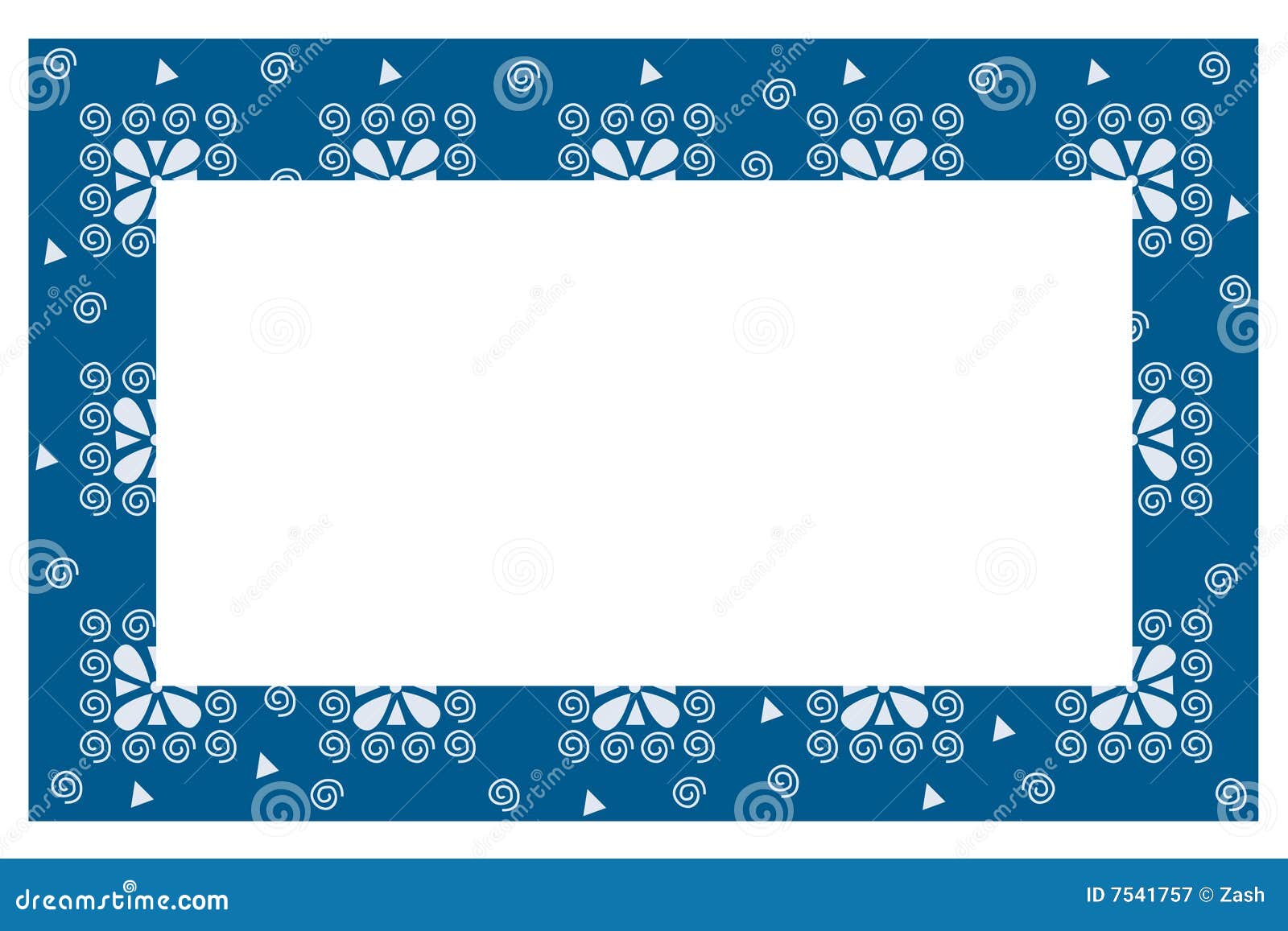 Abstract Blue and White Border Stock Illustration Illustration of