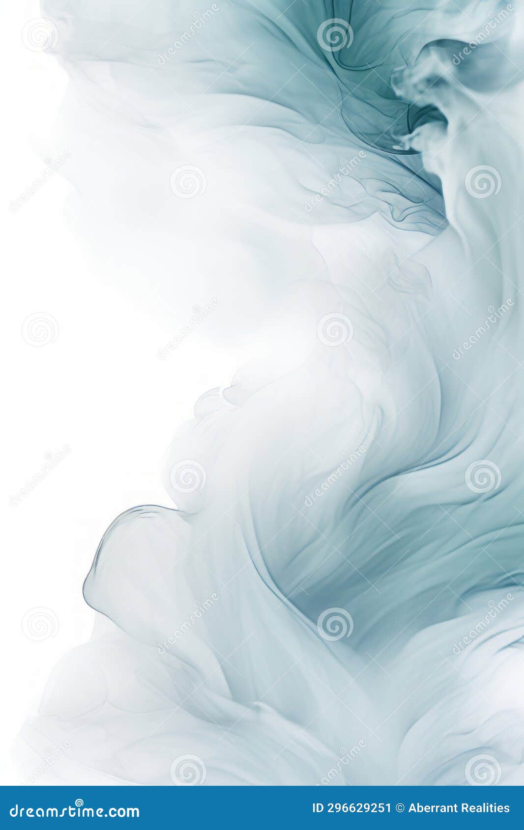 Abstract Blue and White Water on a White Background Stock Illustration