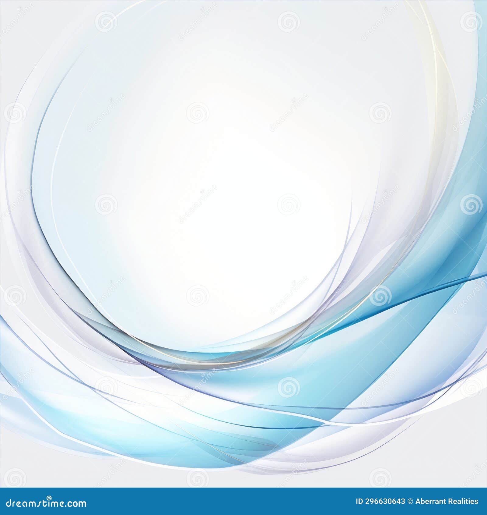An Abstract Blue and White Wave Background Stock Illustration