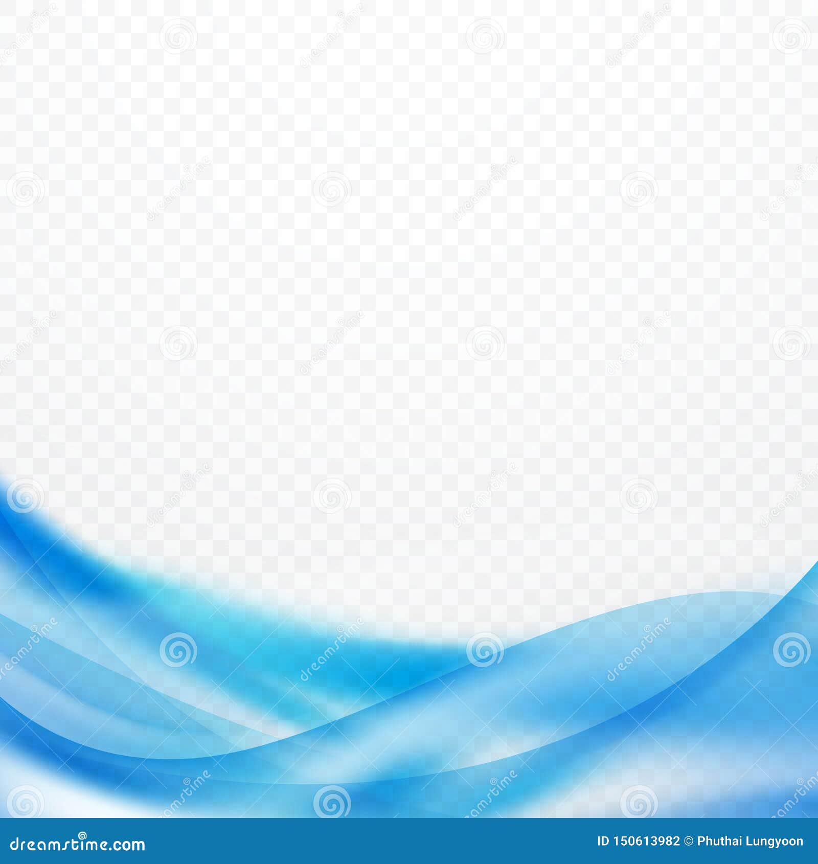 Abstract Blue and White Wave Background Stock Illustration