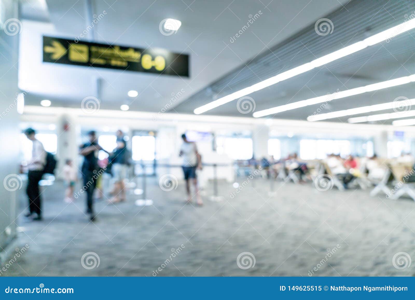 Abstract Blur Airport for Background Stock Image - Image of blur