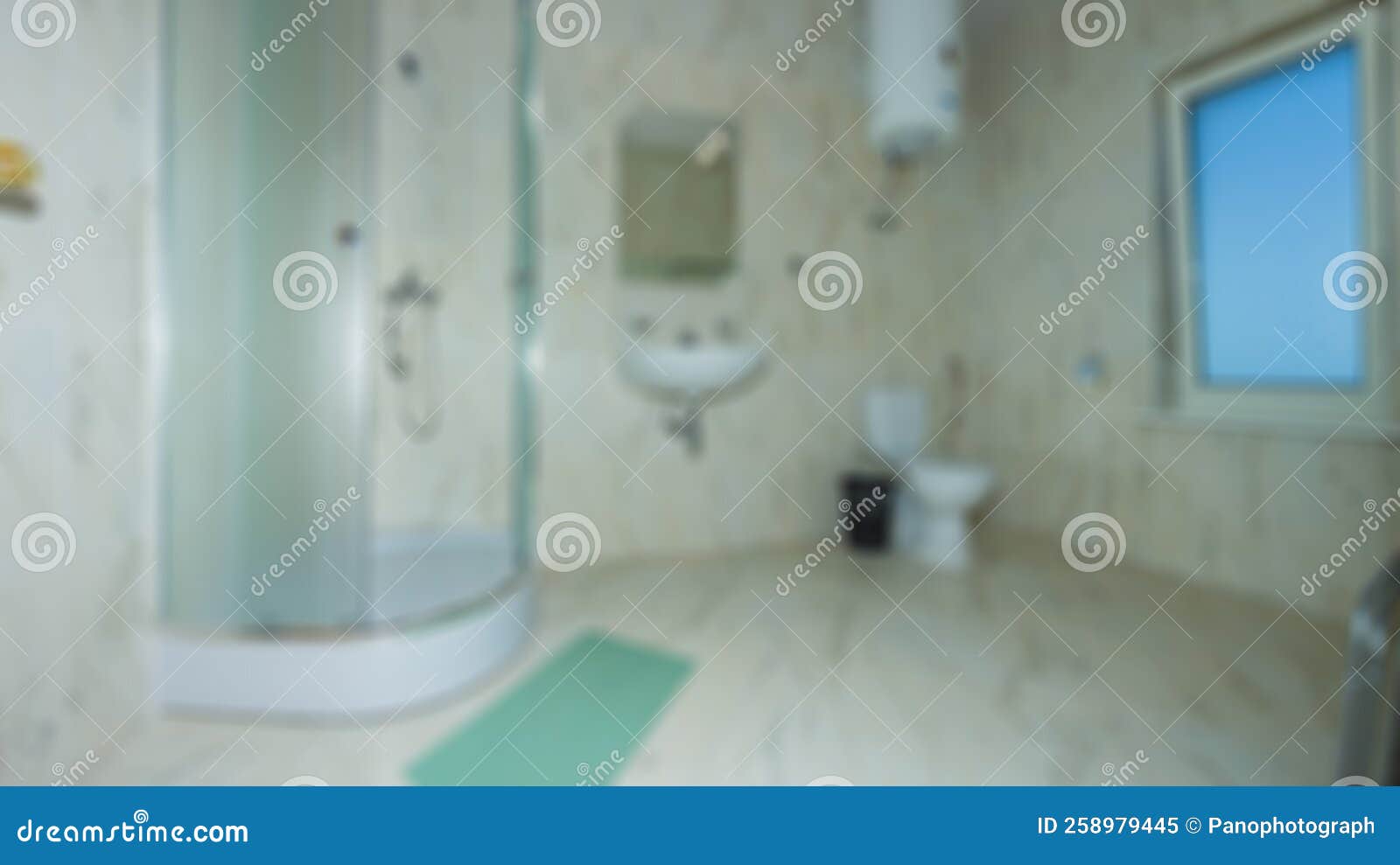 Abstract Blur Defocused Bathroom and Toilet Interior for Background