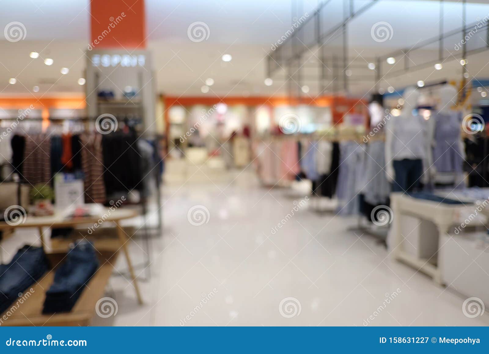 Abstract Blur Interior Background Or Defocused Shopping Mall Of