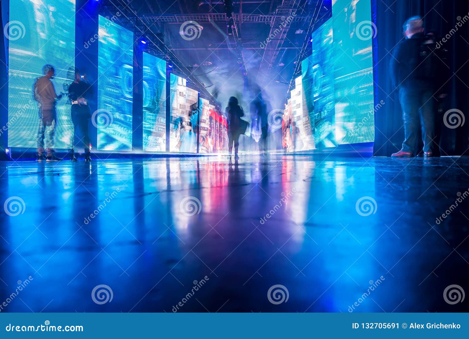 abstract blurred event with people for background