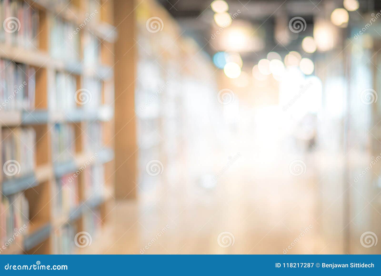 abstract blurred public library interior background