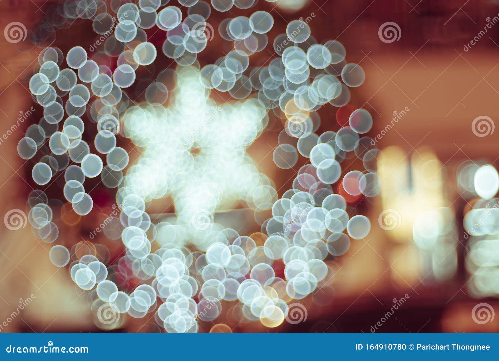 Abstract Blurry Bokeh Blue Pastel Tone Colorful Lens Flare Light