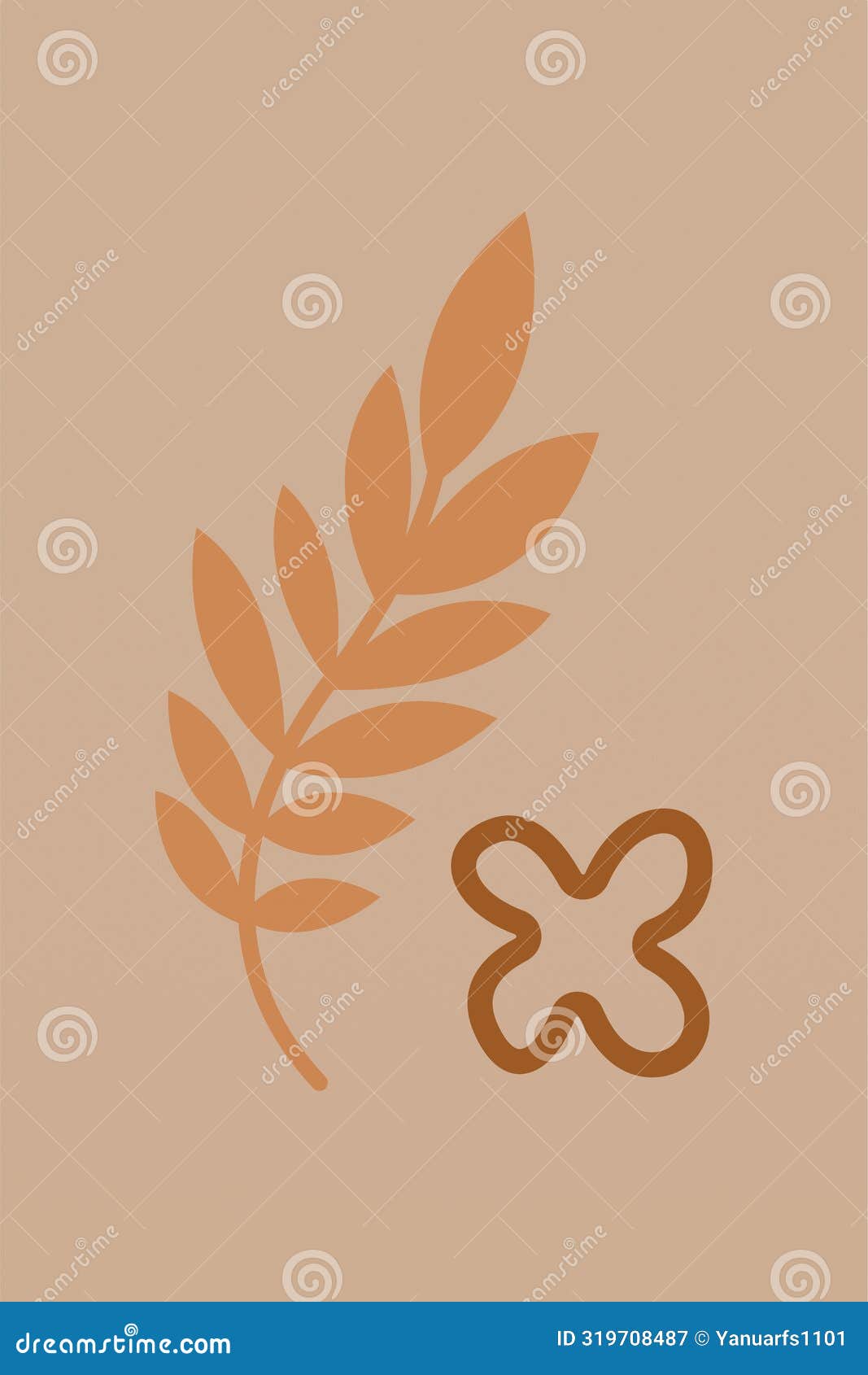 abstract bohe art print poster background