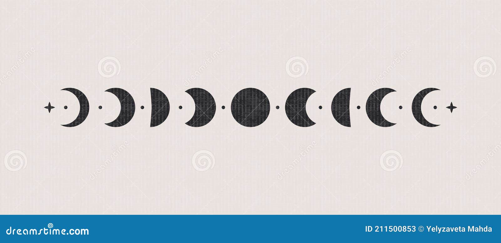 Halloween Poster Moon Phases Wall Art Moon Witch Art Phases Of The Moon