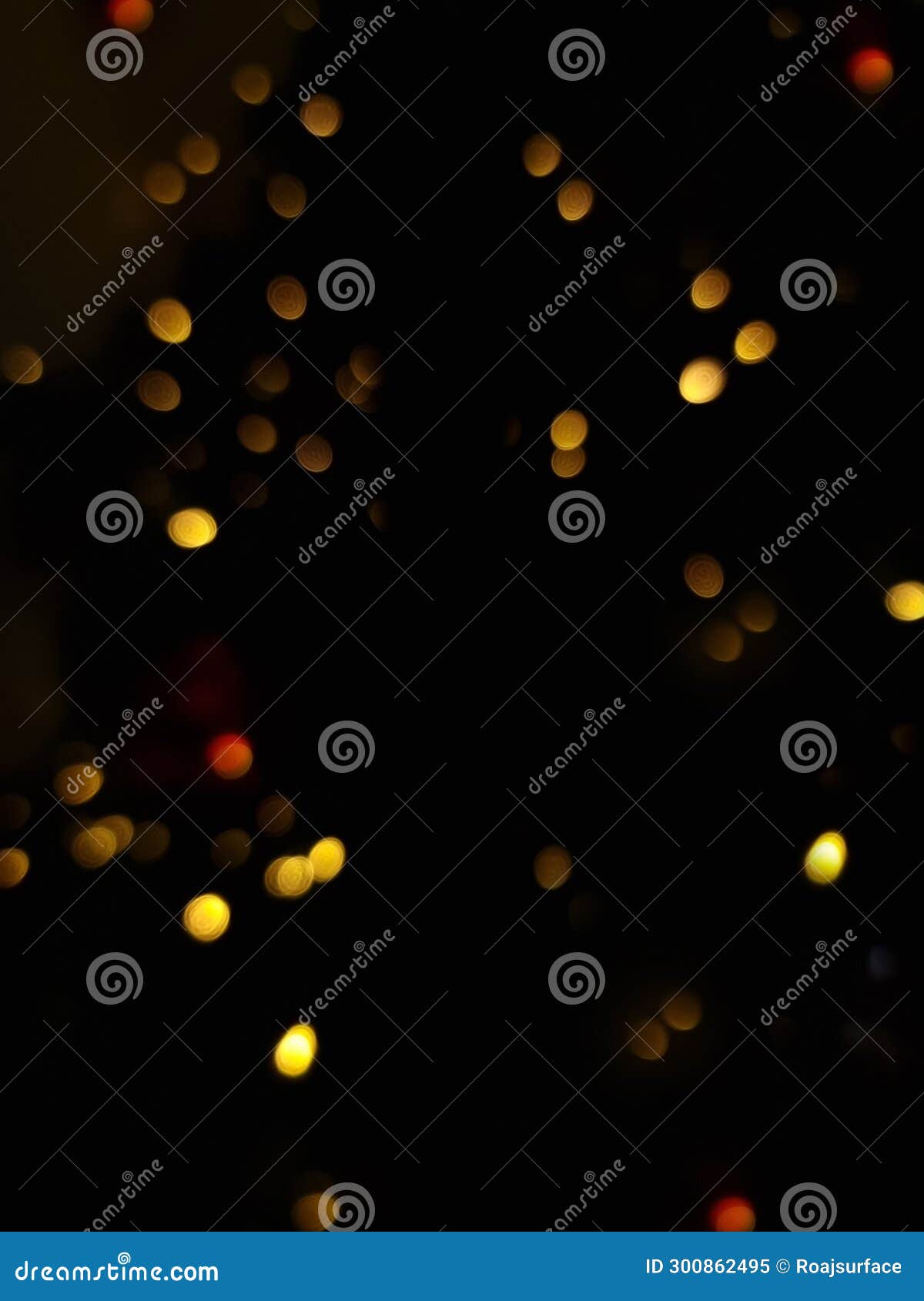 Abstract Bokeh Blur Light Red Circle Round Orange and White Glowing