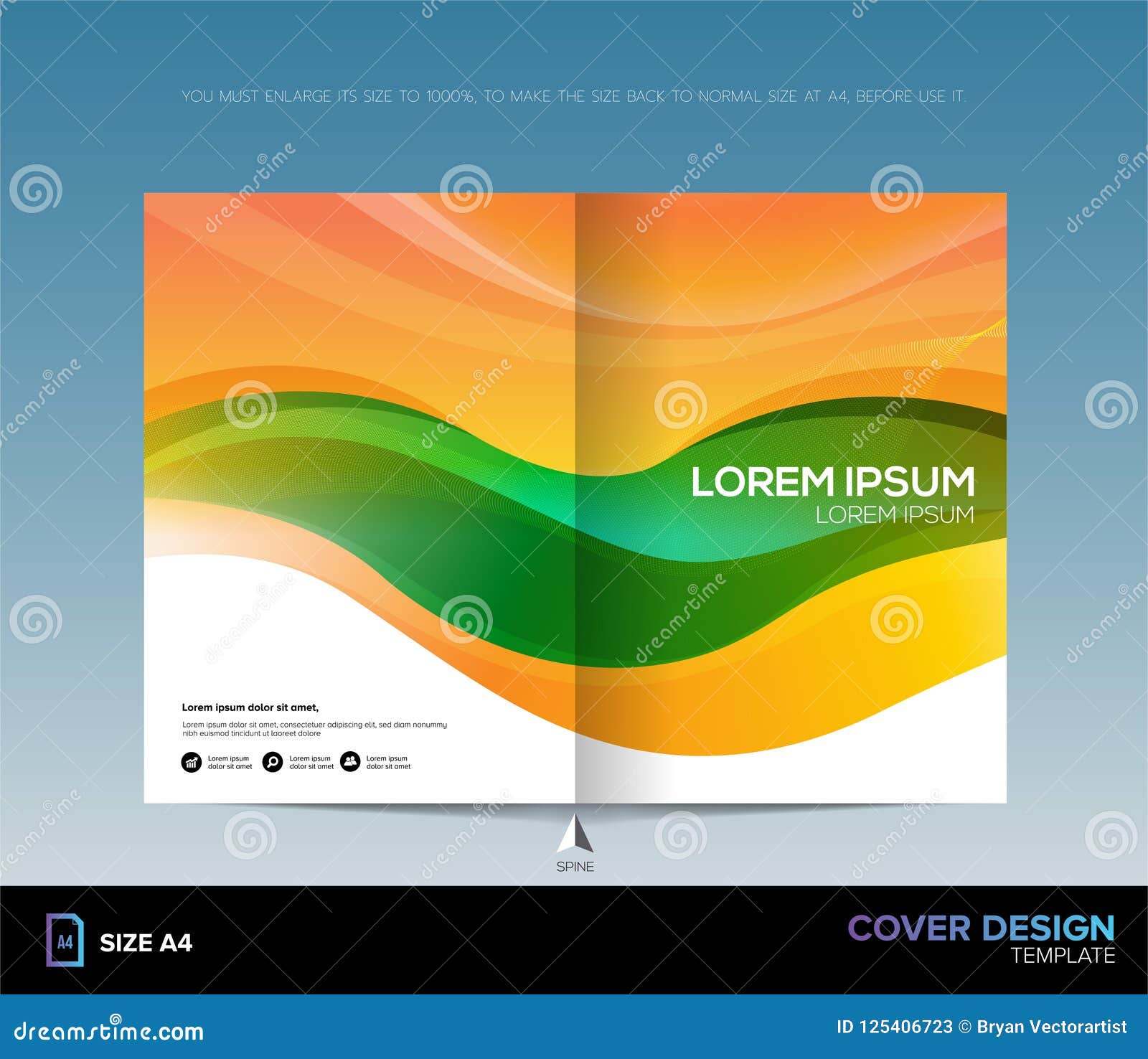 Abstract Book Cover Design Template Stock Illustration - Illustration
