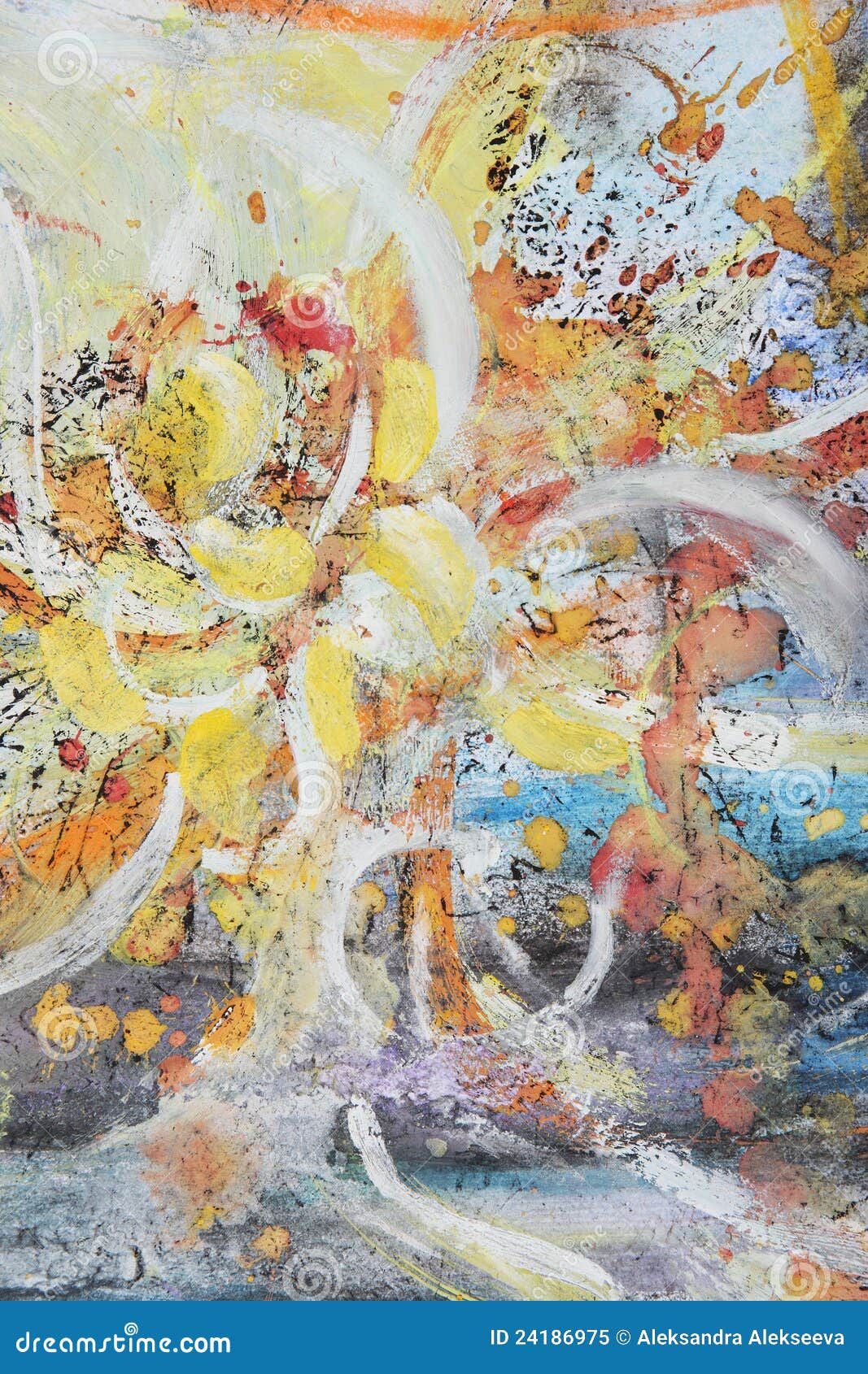 Abstract Bright Brush Painting Stock Illustration Illustration of