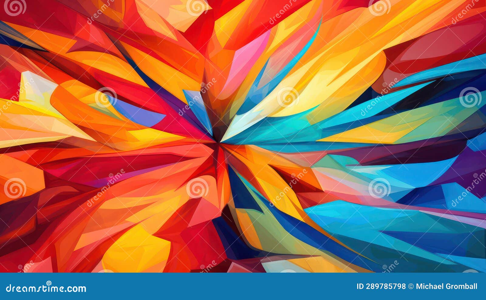 abstract bright color background in figuration libre style created with generative ai