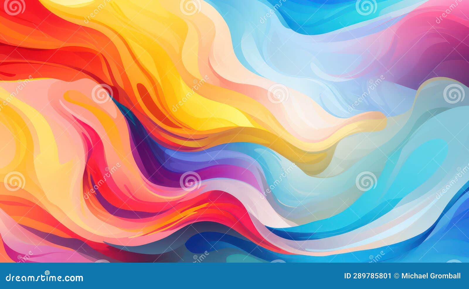 abstract bright color background in figuration libre style created with generative ai