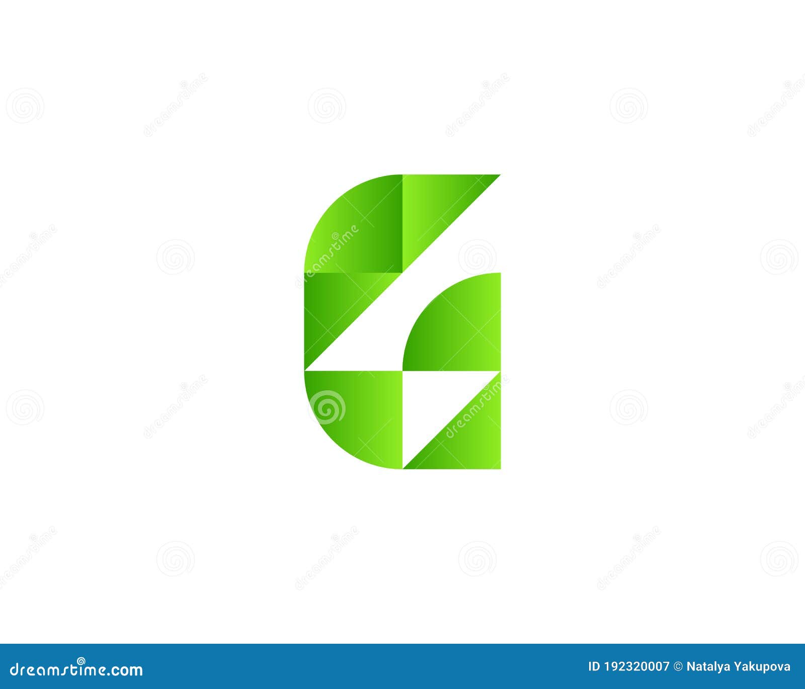 Abstract Bright Letter G On Blue Background Logo Design Creative Green Gradient Geometric Shapes Sign Symbol Logotype Minimalist Stock Illustration Illustration Of Colorful Decoration