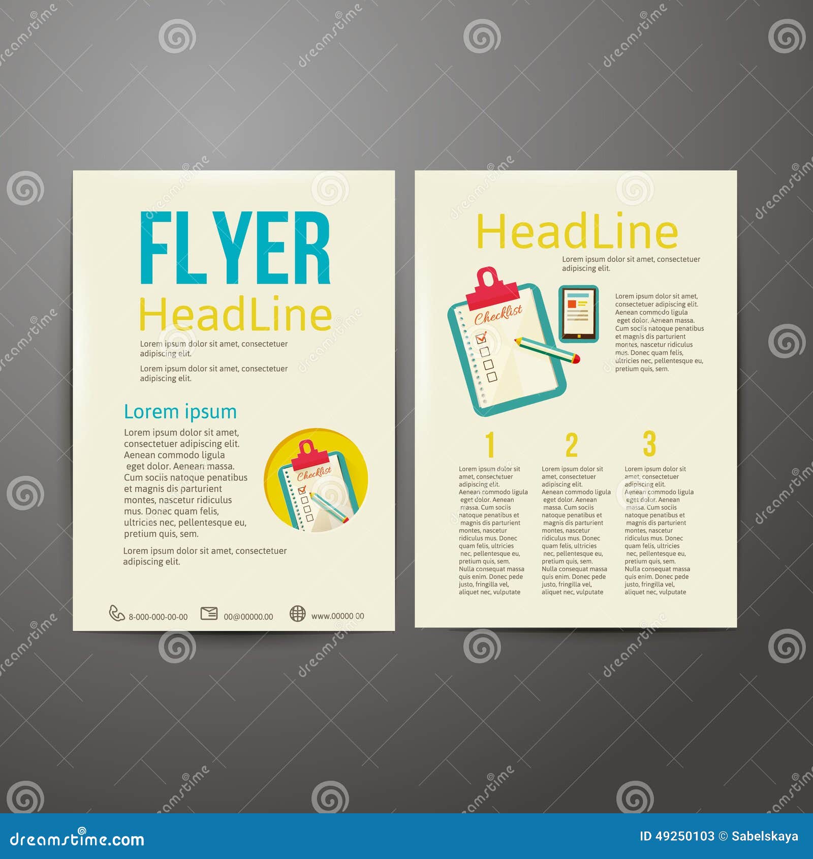 Abstract Brochure Flyer Design, Checklist Stock Vector Image 49250103 Abstract Brochure Flyer Design, Checklist Stock Vector Image 49250103