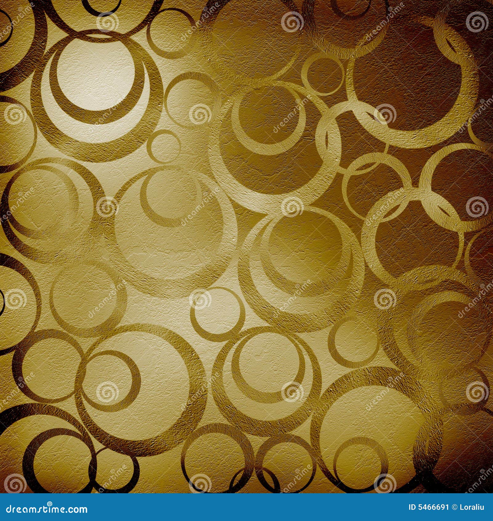 Abstract Brown Background With Circles Stock Illustration