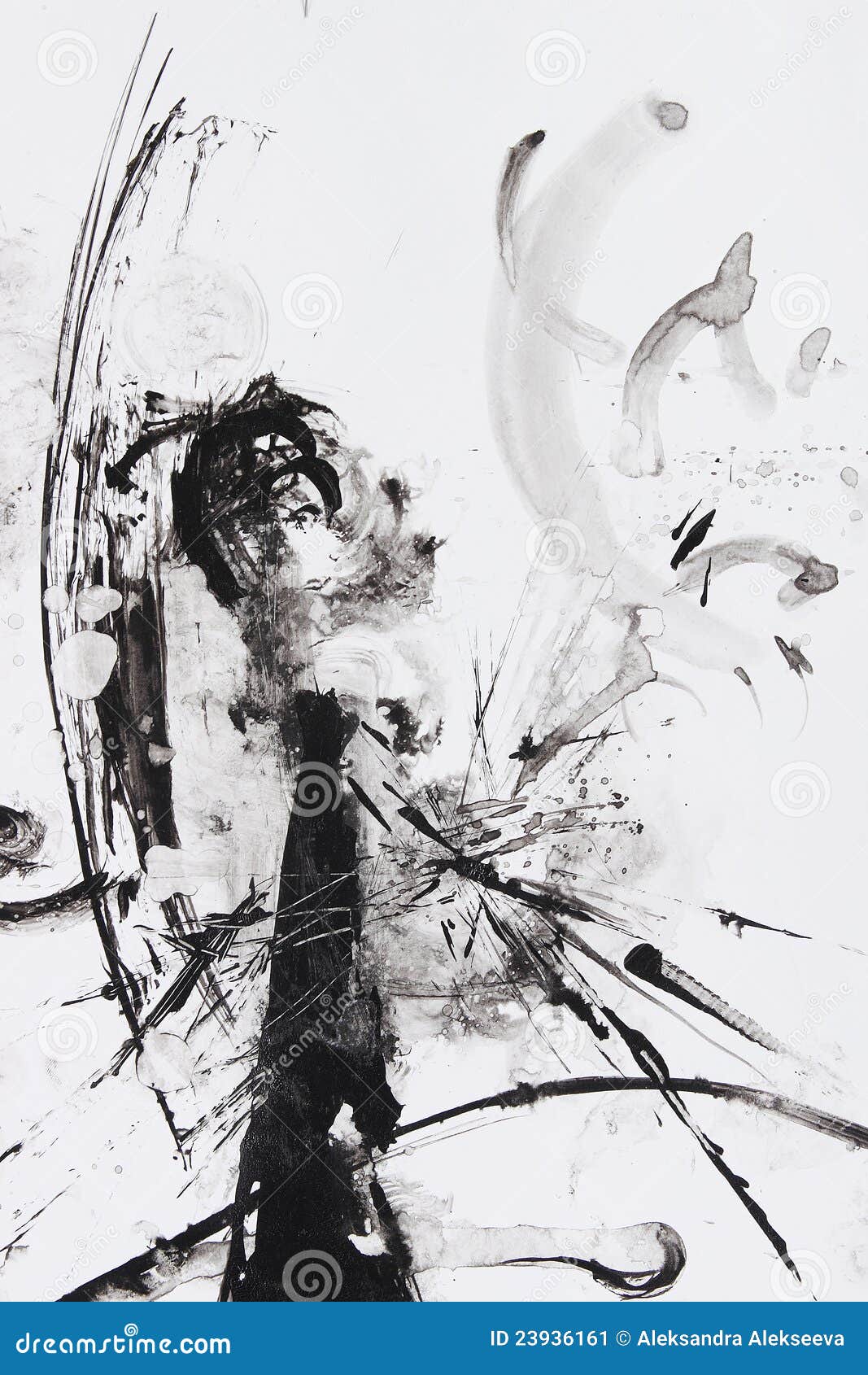 Abstract brush painting stock illustration. Illustration of pattern 23936161