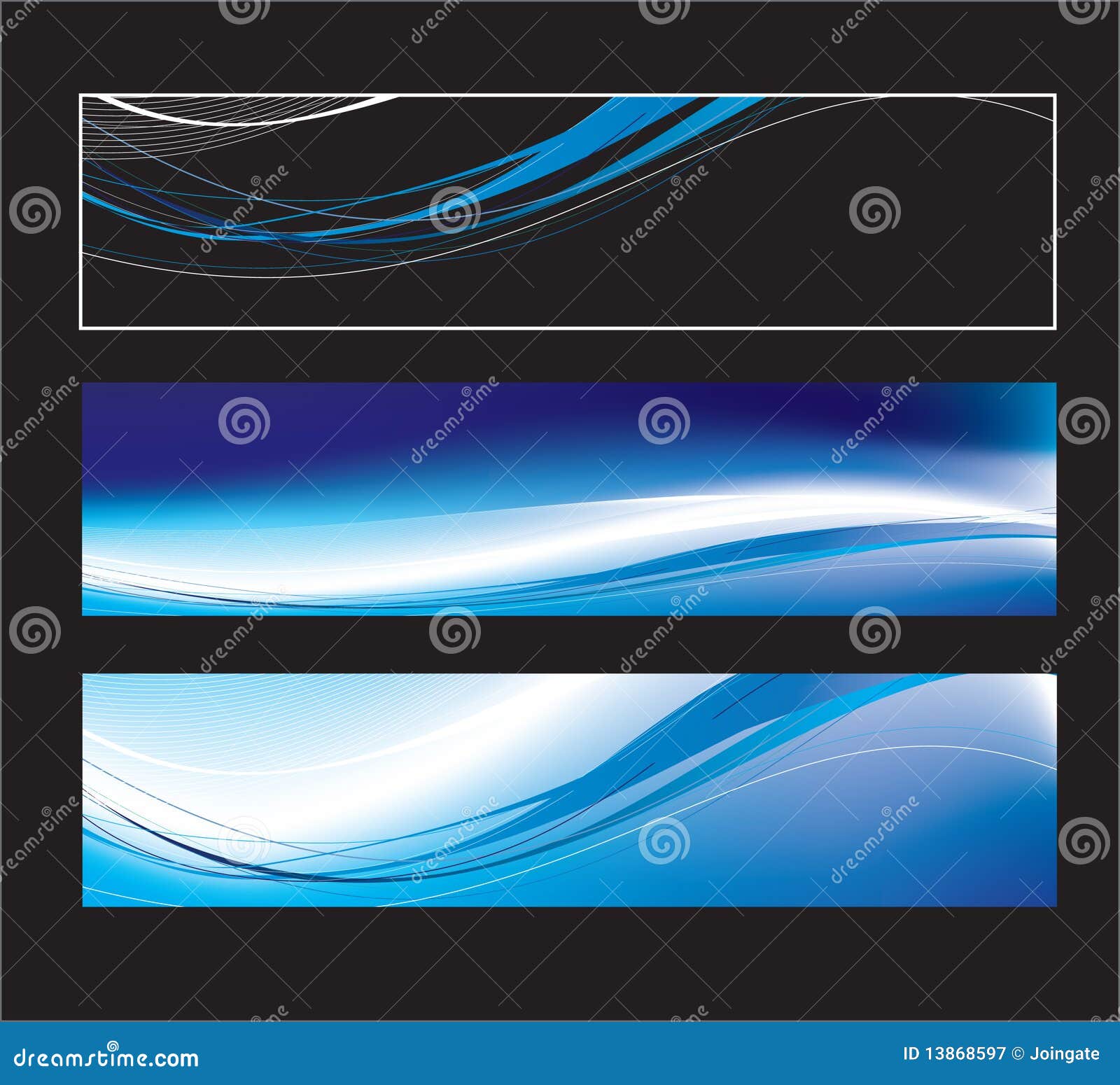 Abstract Business Banner Set Stock Vector - Illustration of swoosh
