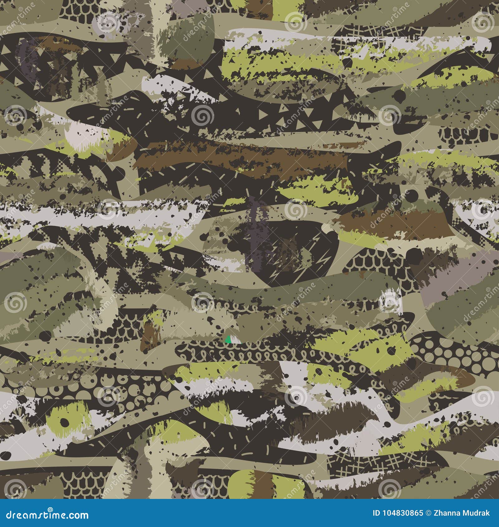 Texture Military Camouflage Seamless Pattern Abstract Army And