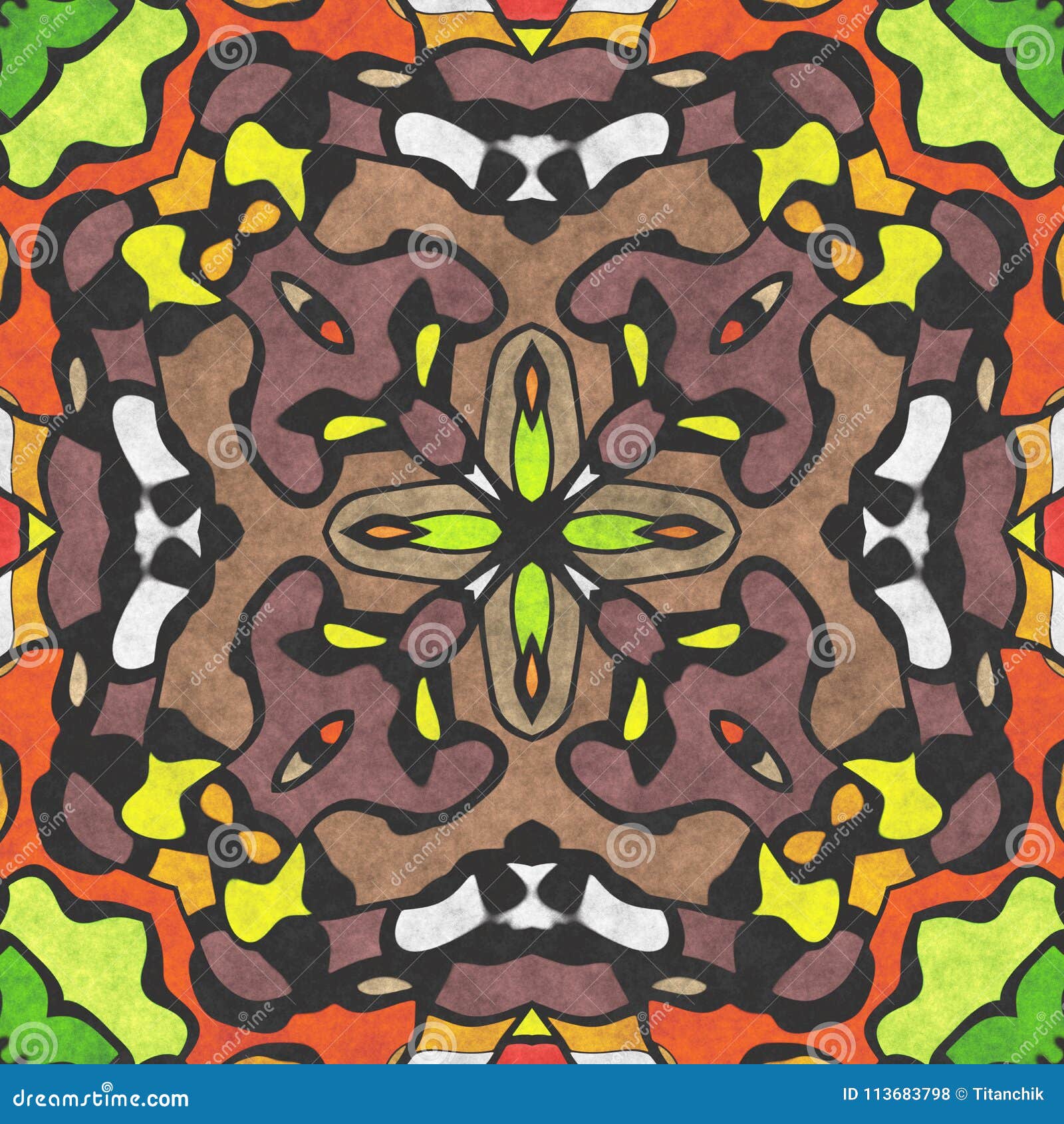 Abstract Cartoon Kaleidoscope Stock Illustration - Illustration of ...