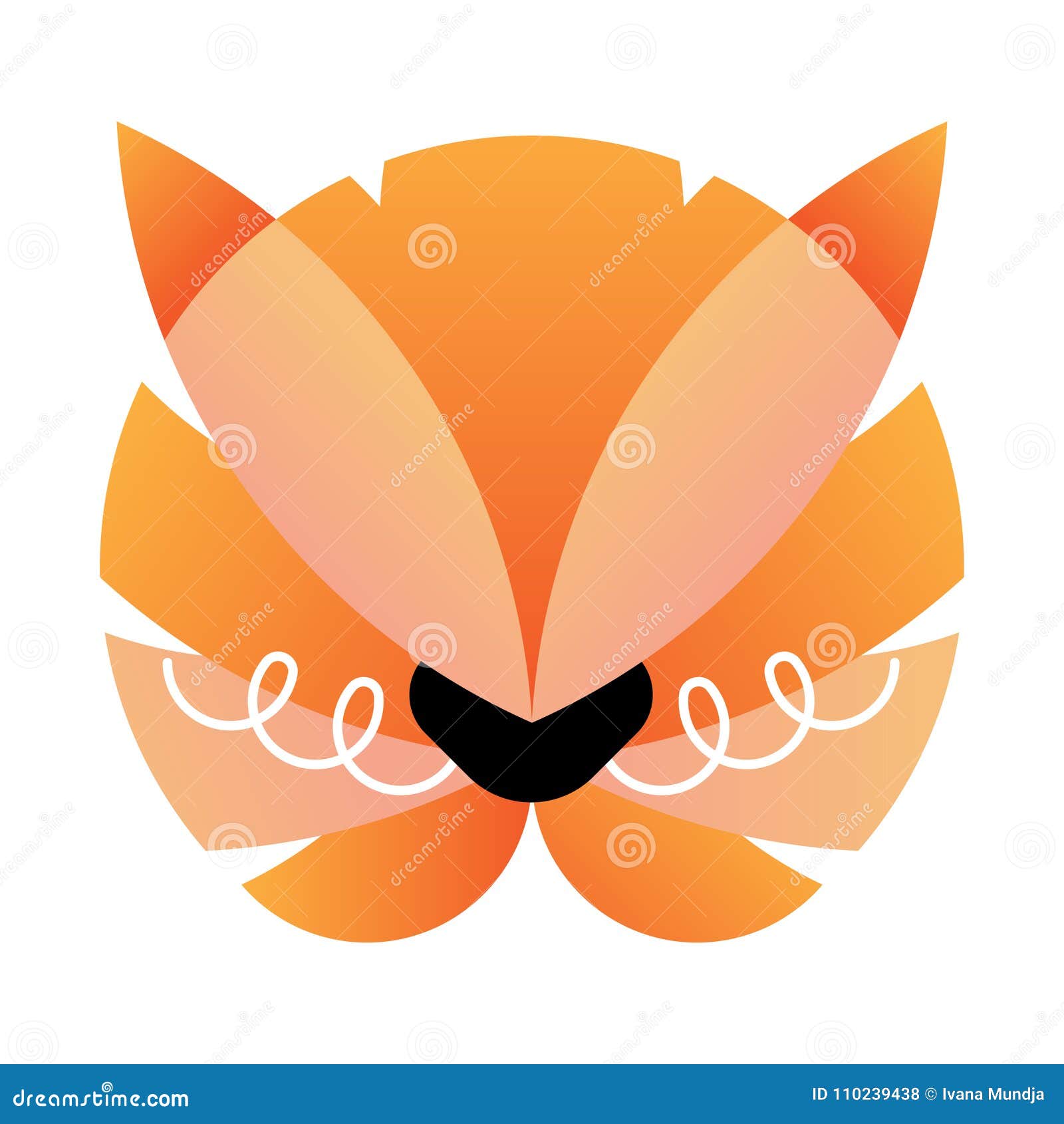 abstract cat vector icon illustration design template