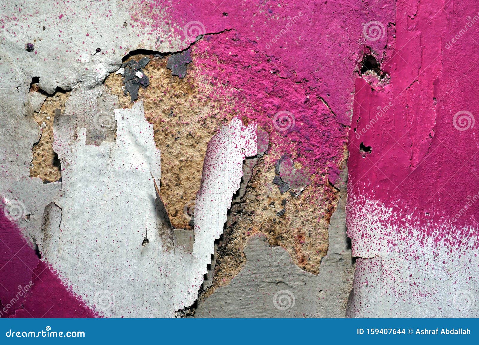 Abstract Chipped Paint Concrete Textures Background Closeup Stock Photo