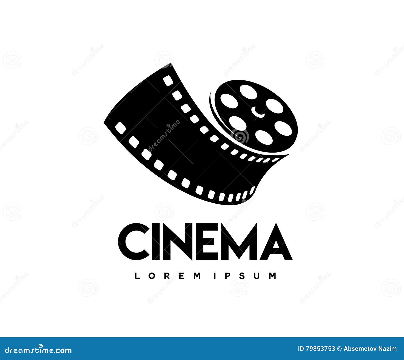 Abstract Cinema Logo Vector Template Isolated on White Stock Vector -  Illustration of sign, movie: 79853753