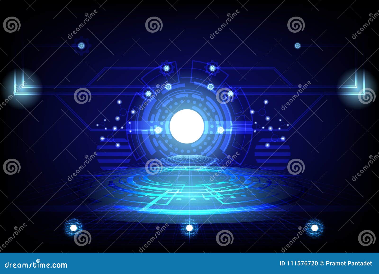 abstract circle concept innovation connect digital line engineering in world digital technology medical future data computer netw