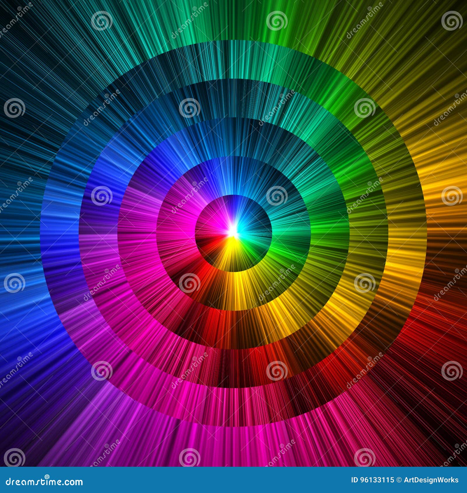 abstract circle prism colors background