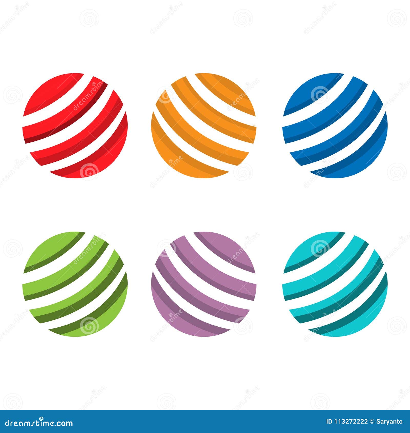 Abstract Circle Swirl Logo Design Elements. Stock Vector Stock Vector