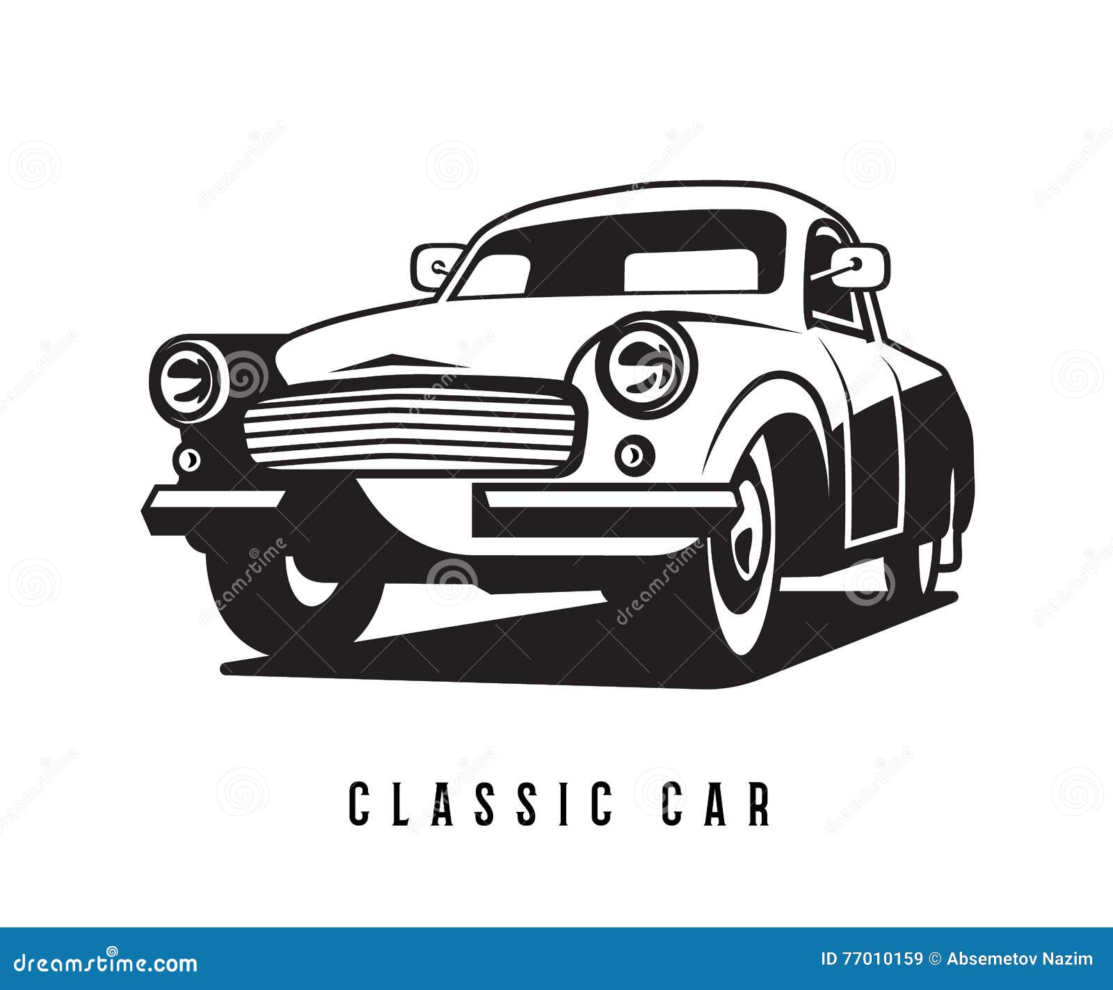 Abstract classic car stock vector. Illustration of design - 77010159