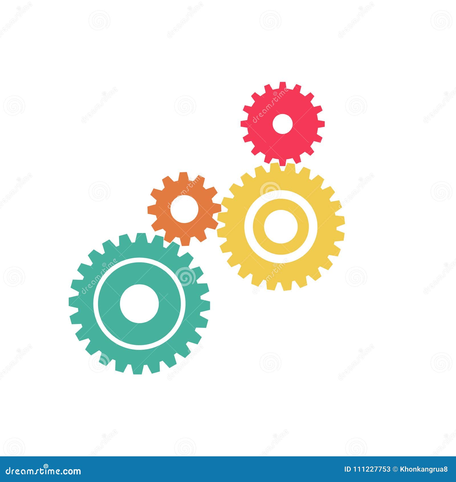 Set Of Gears For Unity Meaning Focus On Fronts Gear Of Pic On Isolated  Background Stock Photo, Picture and Royalty Free Image. Image 54600286.