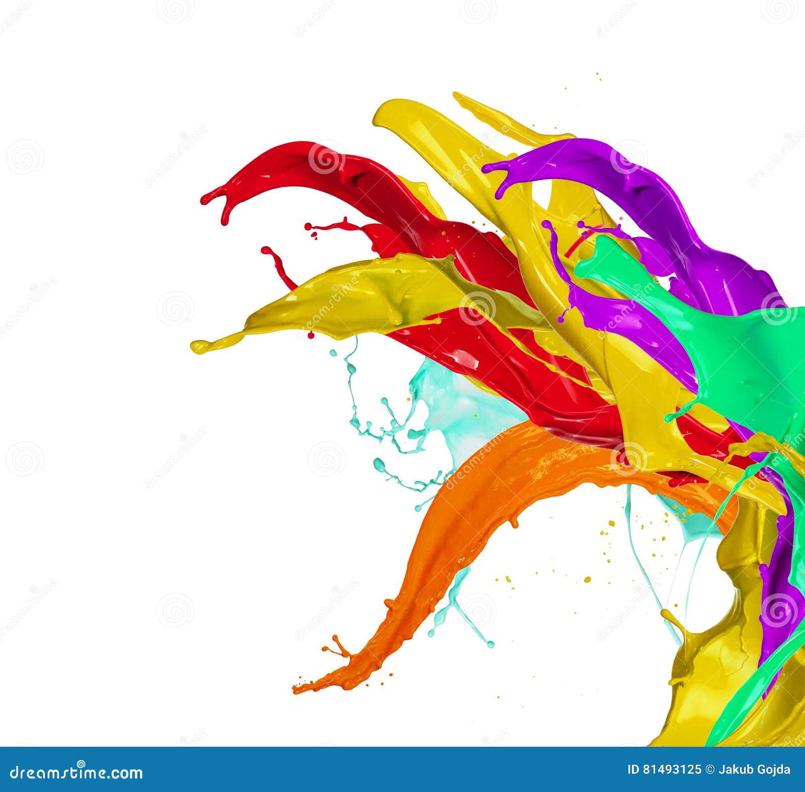 Abstract Color Splashes On White Background Stock Image Image Of