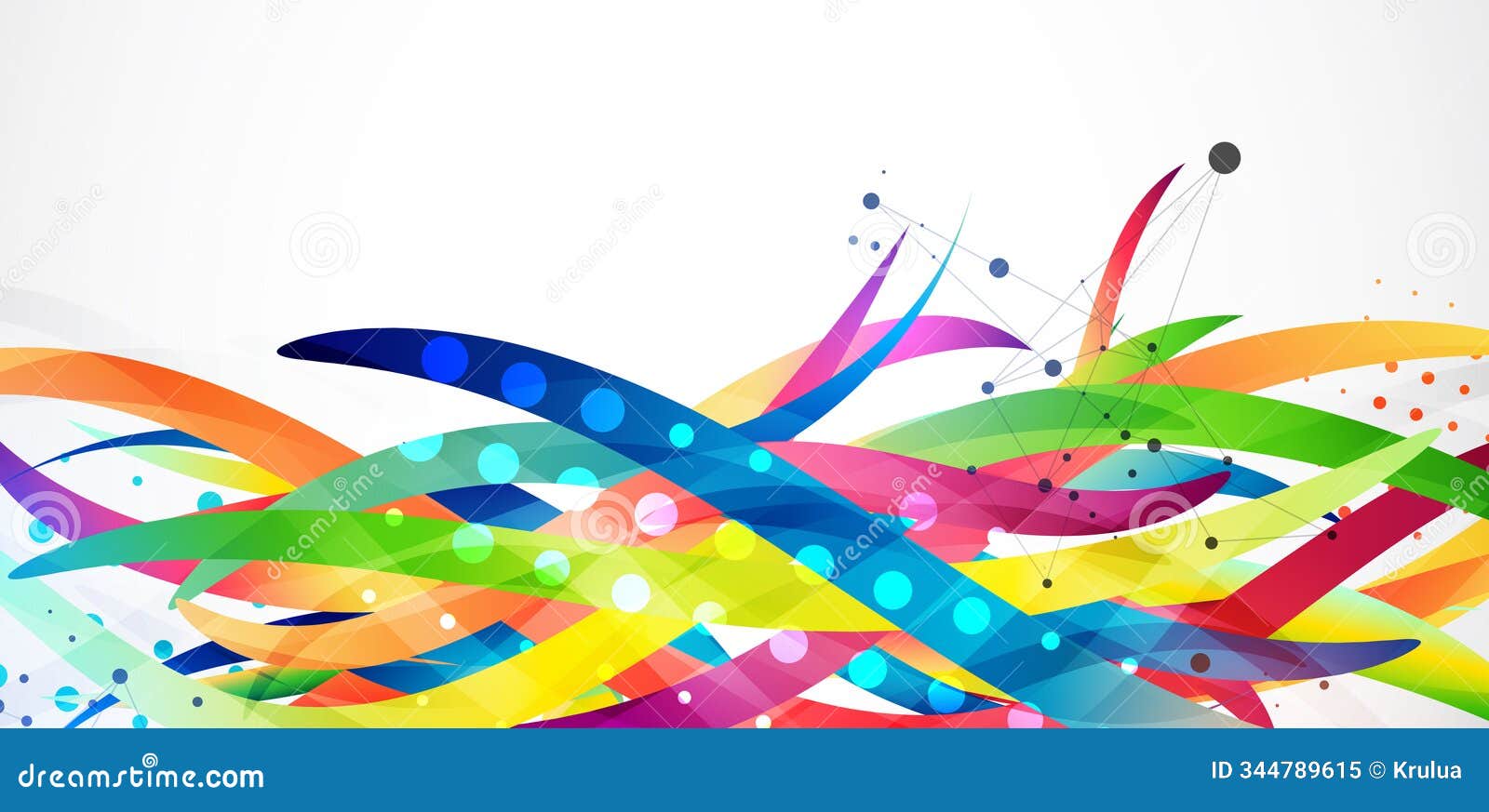 abstract colored background on a gray gradient. curves painted in bright colors, arbitrarily mixed with each other.